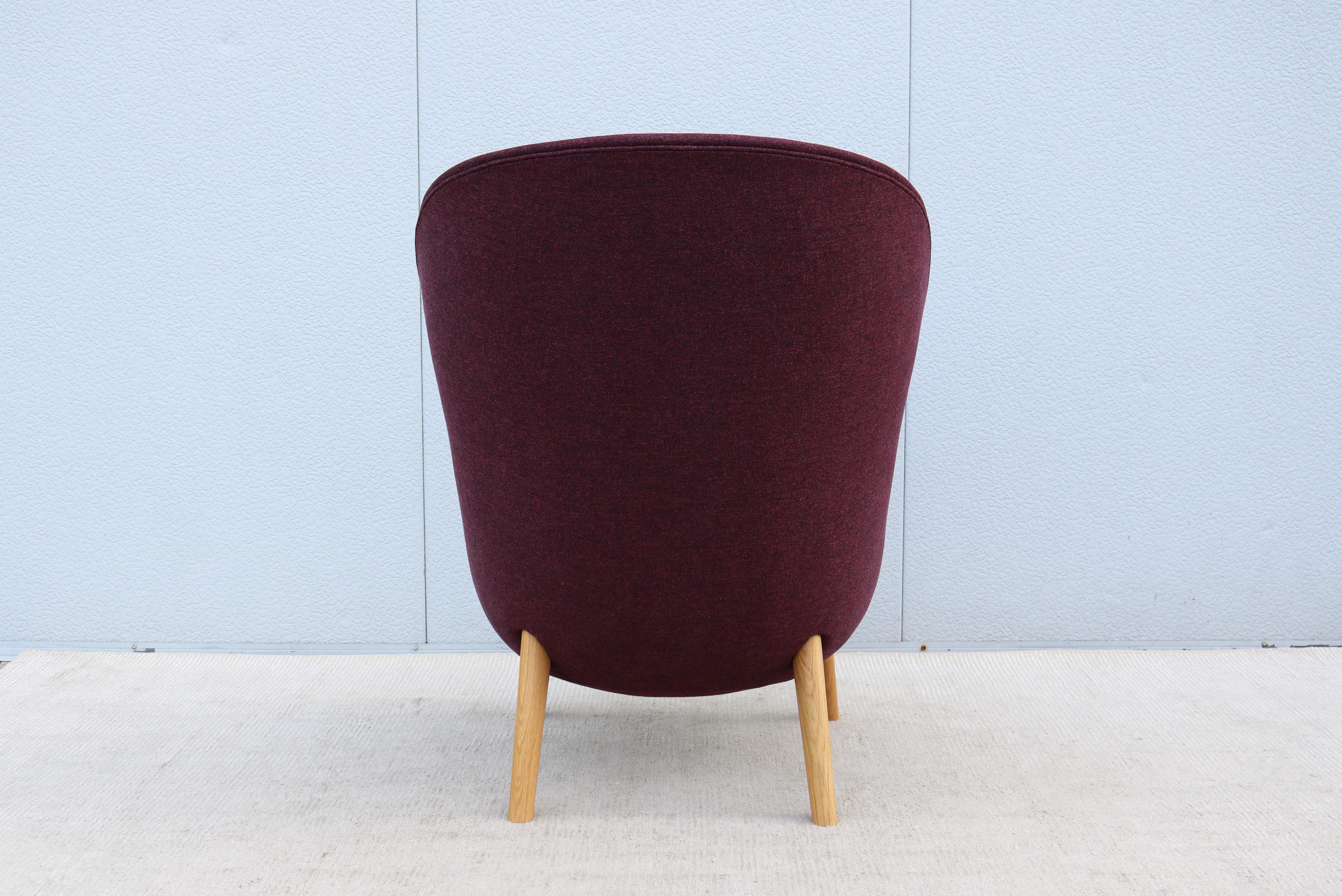 Danish Modern Simon Legald für Normann Copenhagen Hyg Lounge Chair, kastanienbraune Wolle im Angebot 4