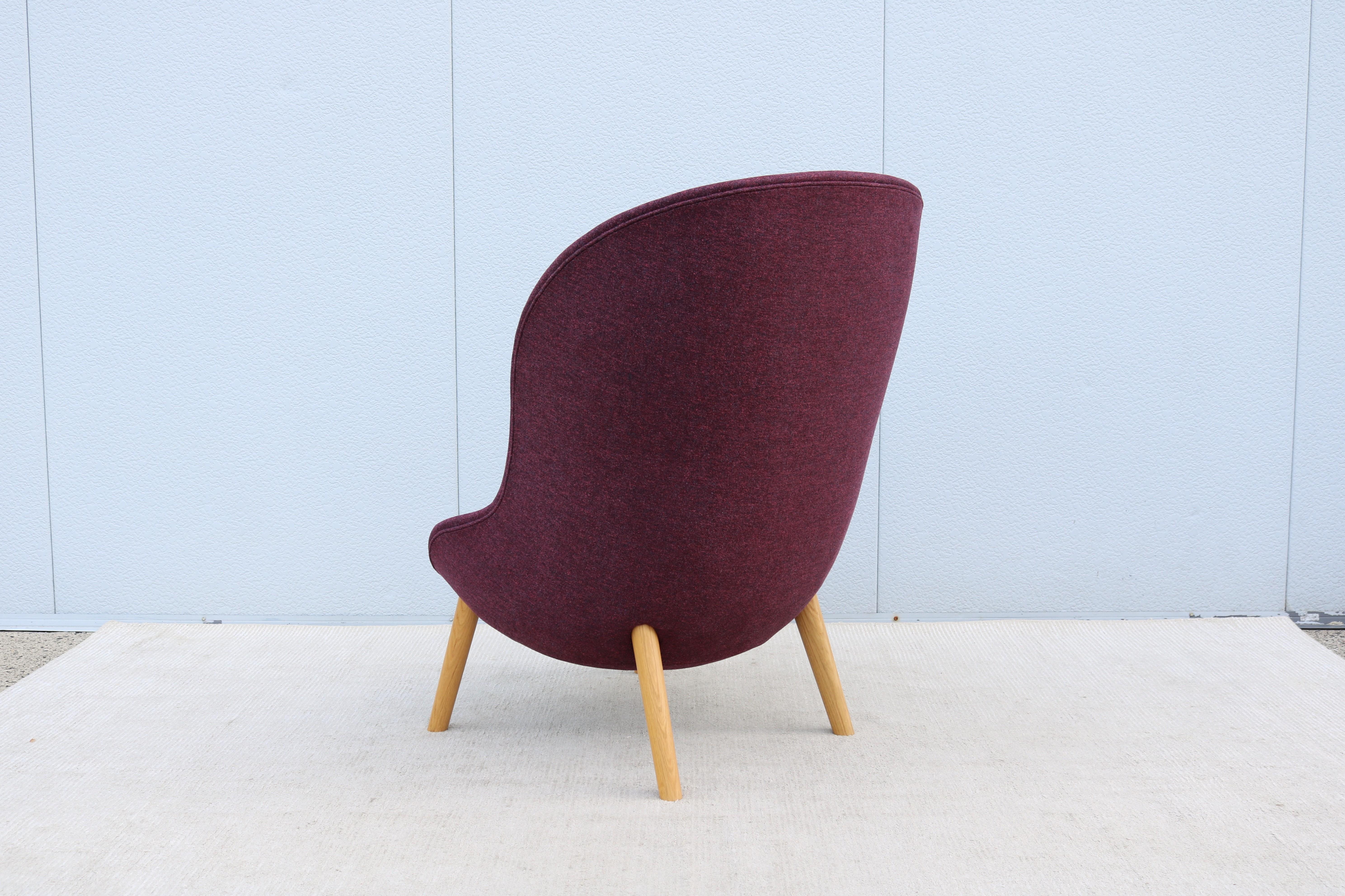 Danish Modern Simon Legald für Normann Copenhagen Hyg Lounge Chair, kastanienbraune Wolle im Angebot 5