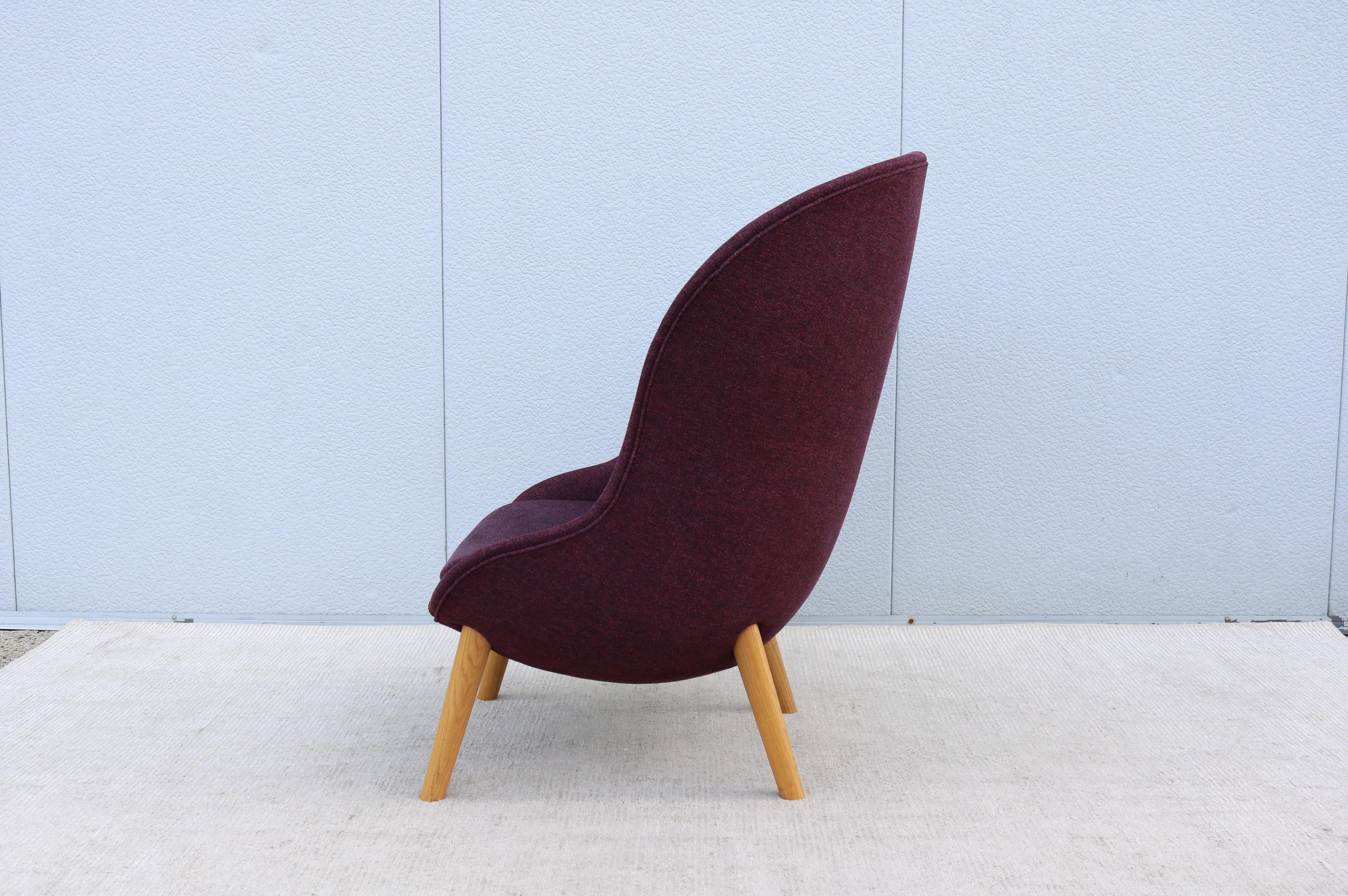 Danish Modern Simon Legald für Normann Copenhagen Hyg Lounge Chair, kastanienbraune Wolle im Angebot 6
