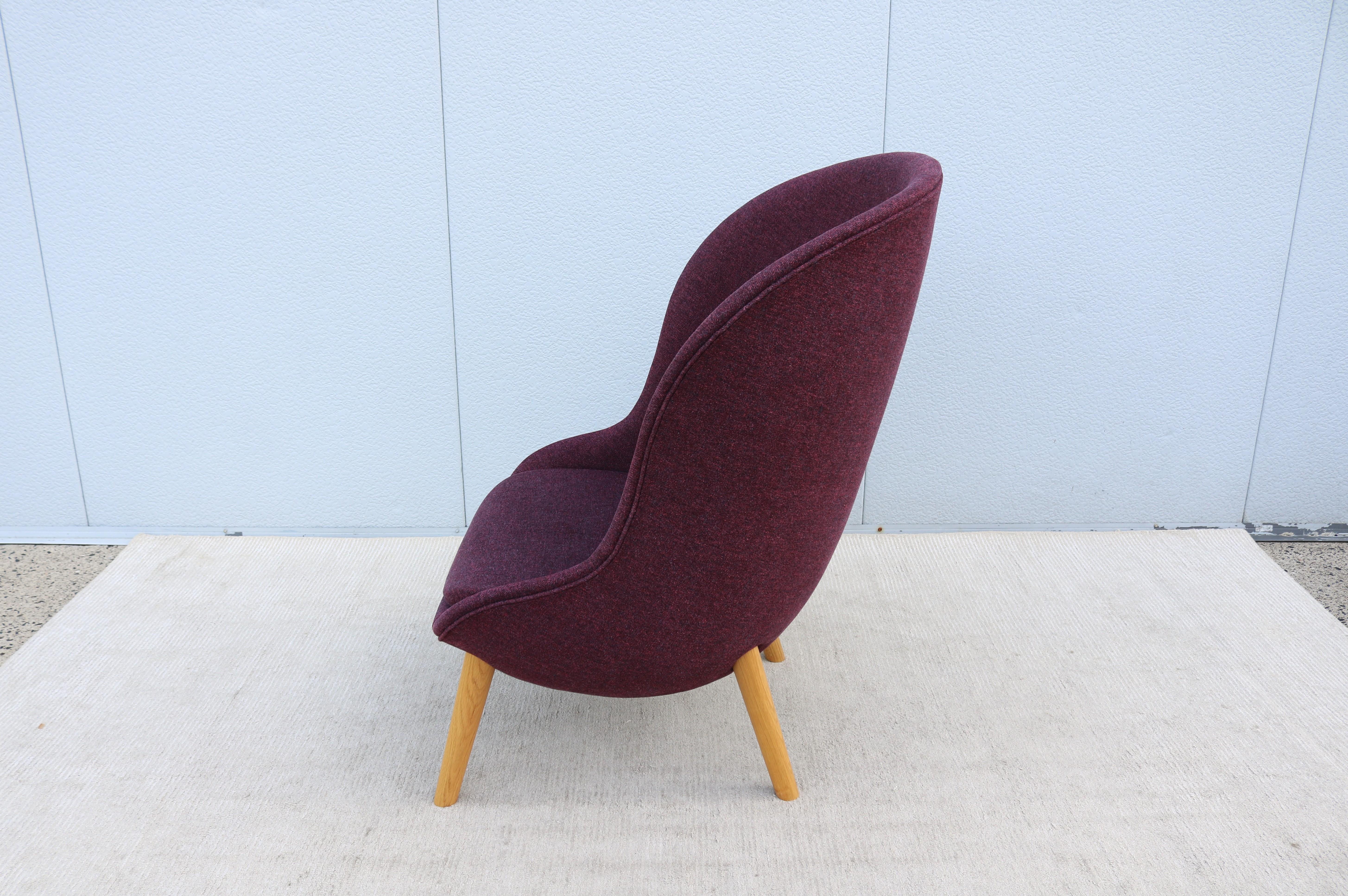 Danish Modern Simon Legald für Normann Copenhagen Hyg Lounge Chair, kastanienbraune Wolle im Angebot 7