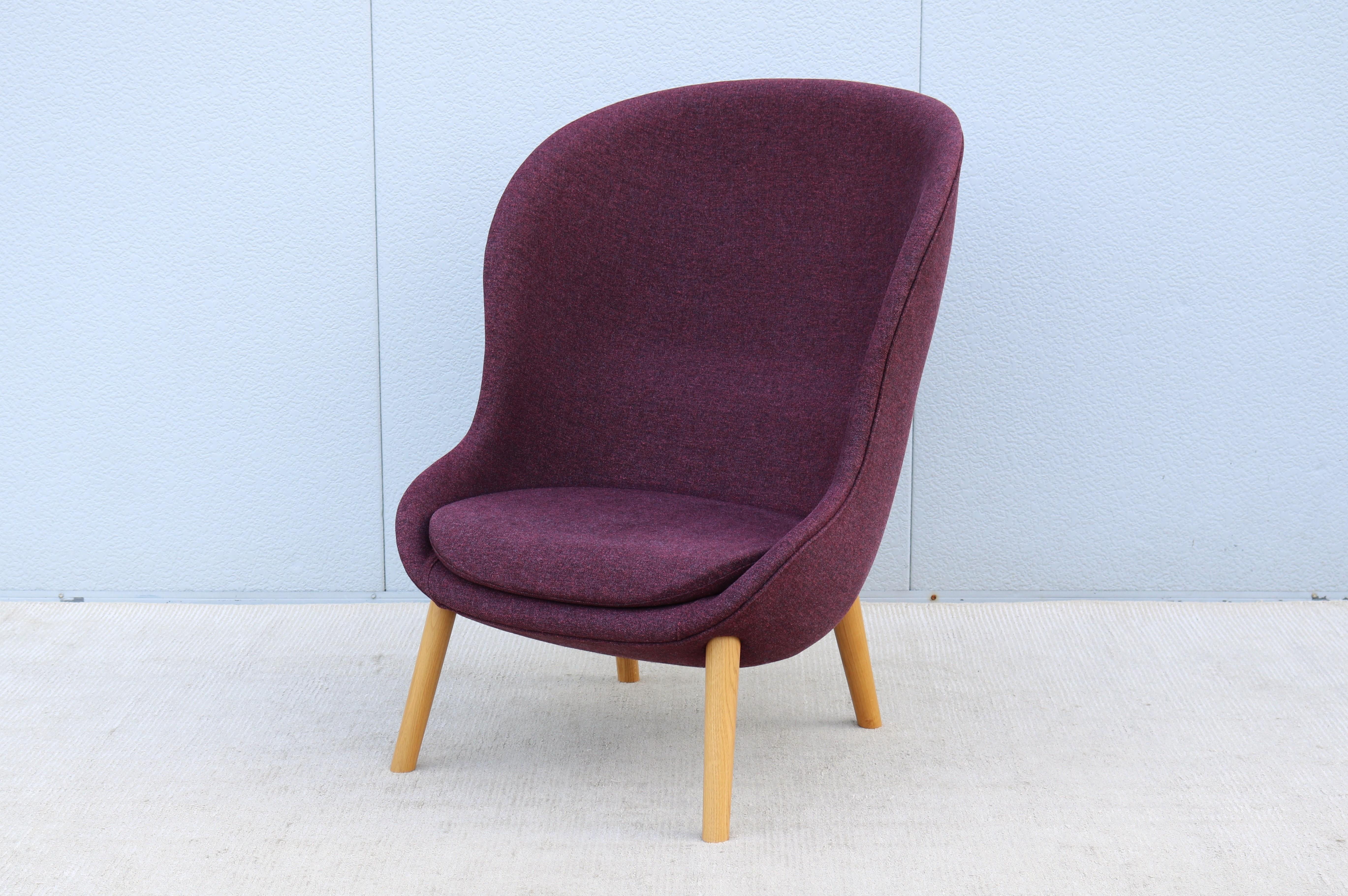 Danish Modern Simon Legald für Normann Copenhagen Hyg Lounge Chair, kastanienbraune Wolle (Dänisch) im Angebot