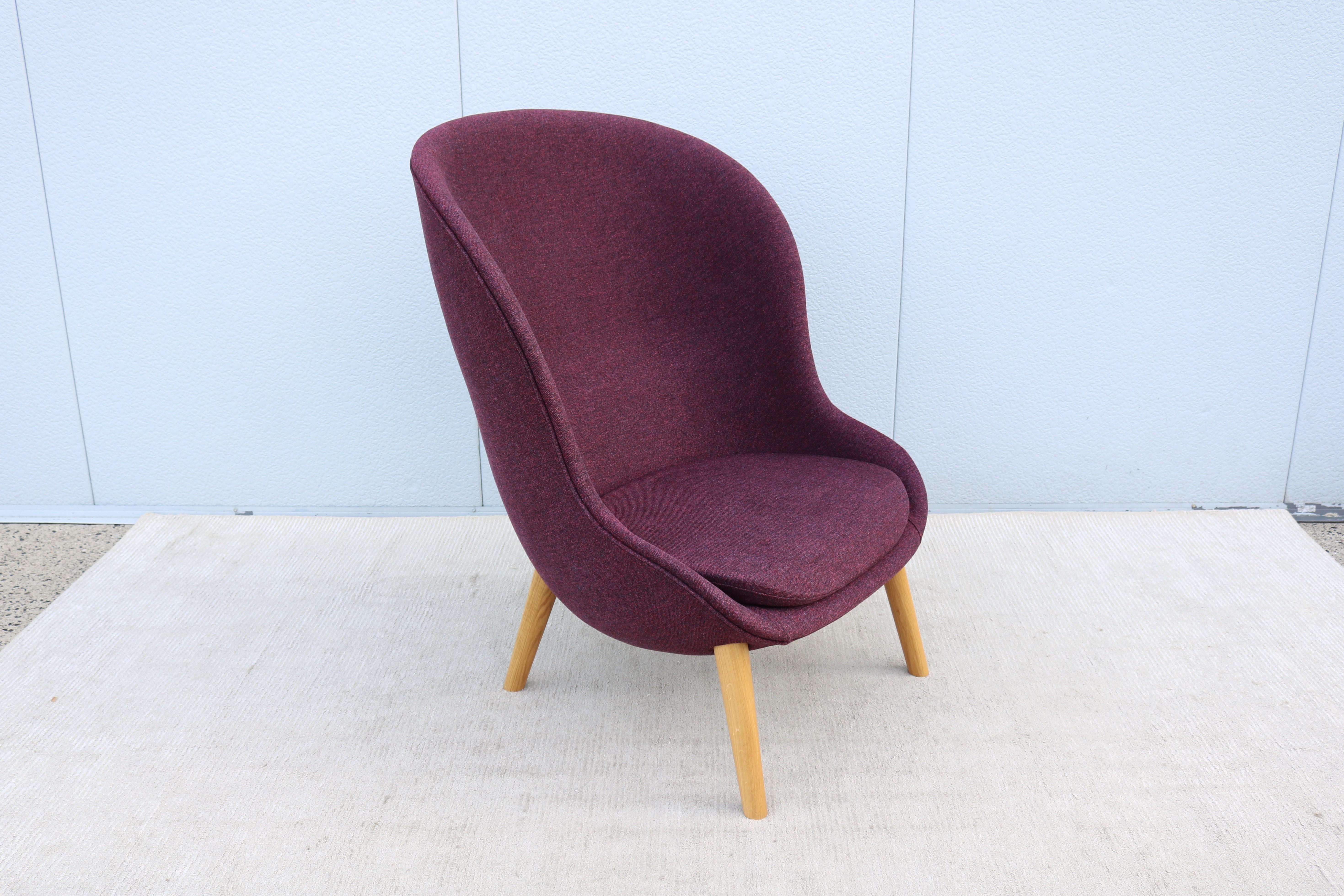 Danish Modern Simon Legald für Normann Copenhagen Hyg Lounge Chair, kastanienbraune Wolle (Stahl) im Angebot