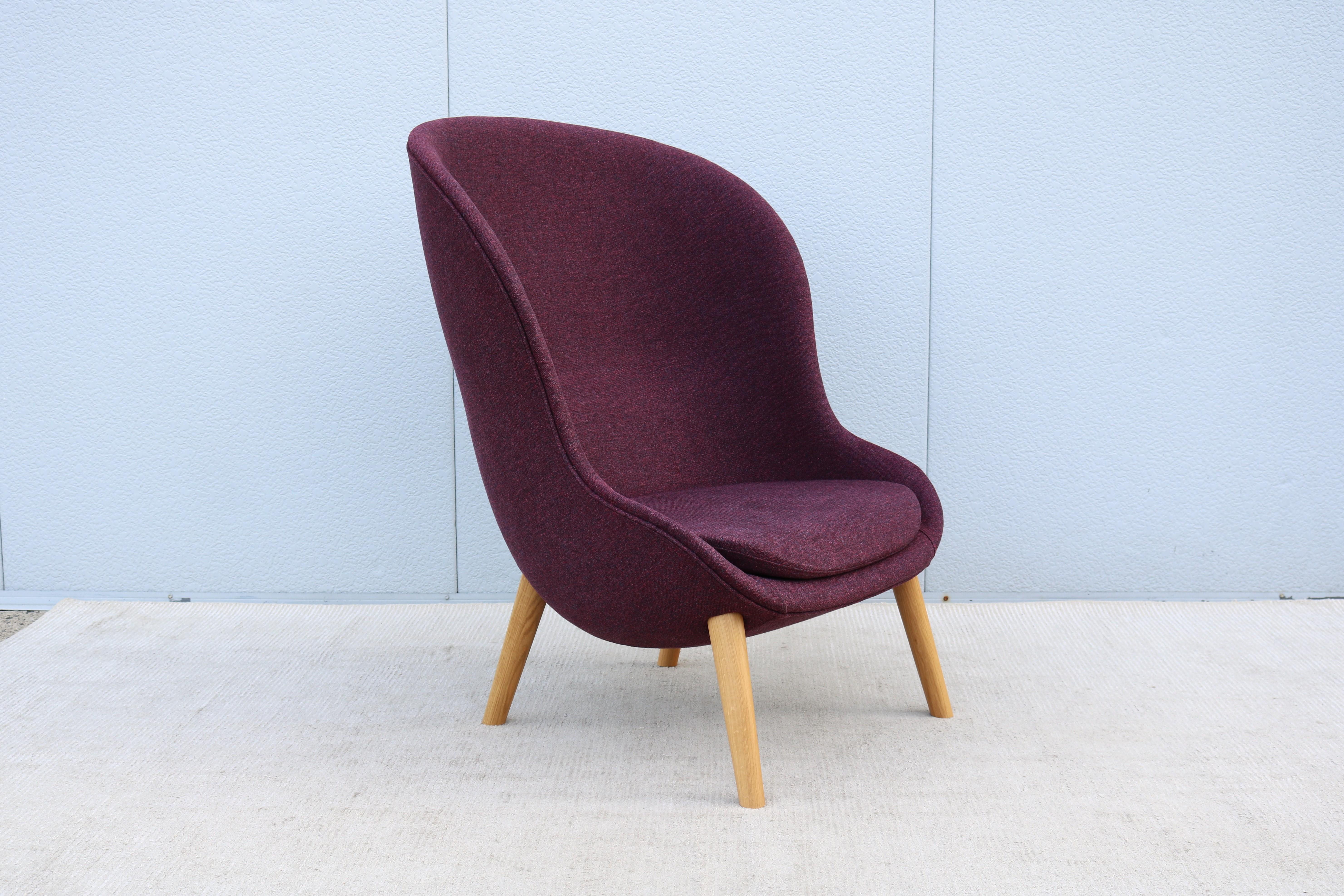 Danish Modern Simon Legald für Normann Copenhagen Hyg Lounge Chair, kastanienbraune Wolle im Angebot 1