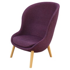 Danish Modern Simon Legald for Normann Copenhagen Hyg Lounge Chair, Maroon Wool