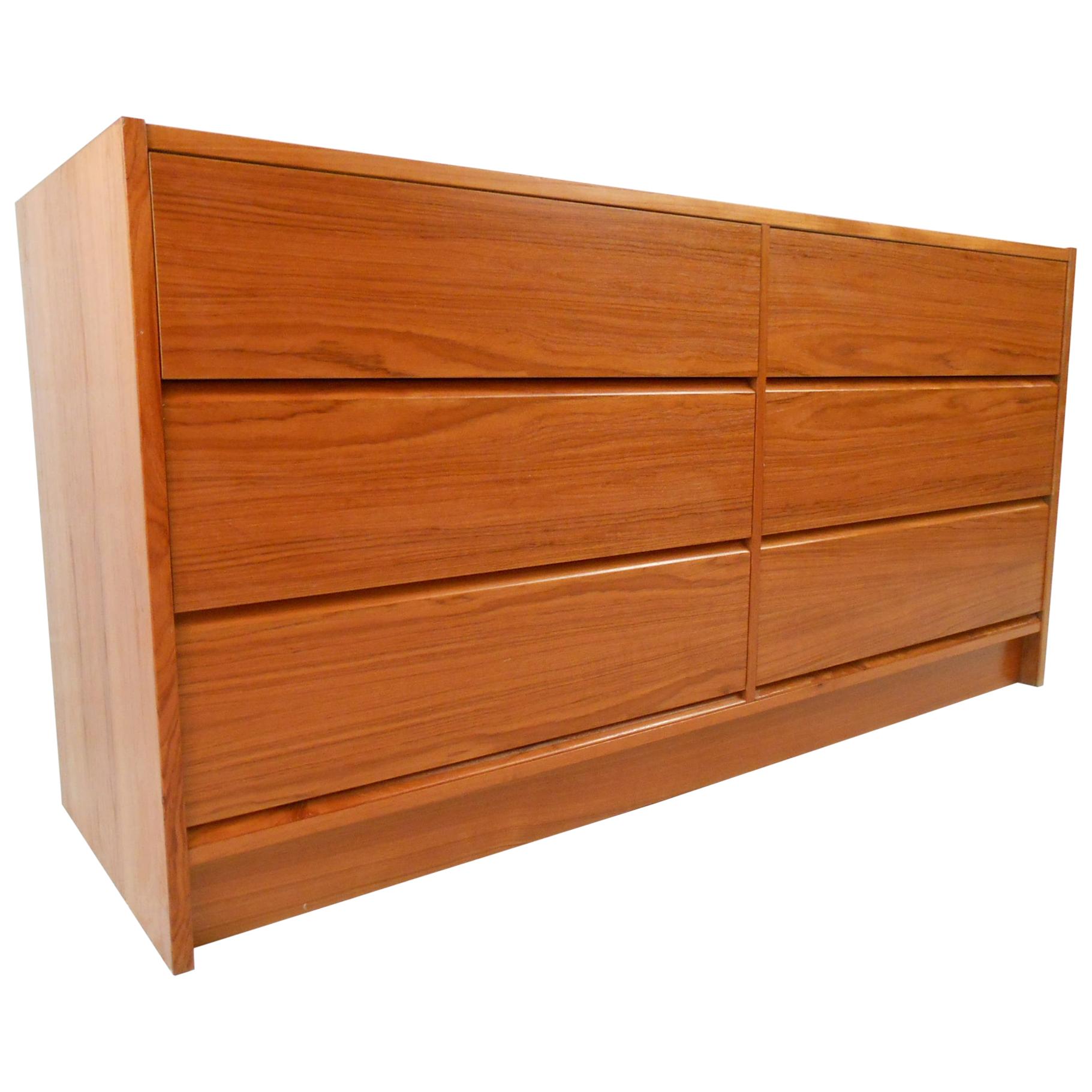 Danish Modern Six-Drawer Dresser