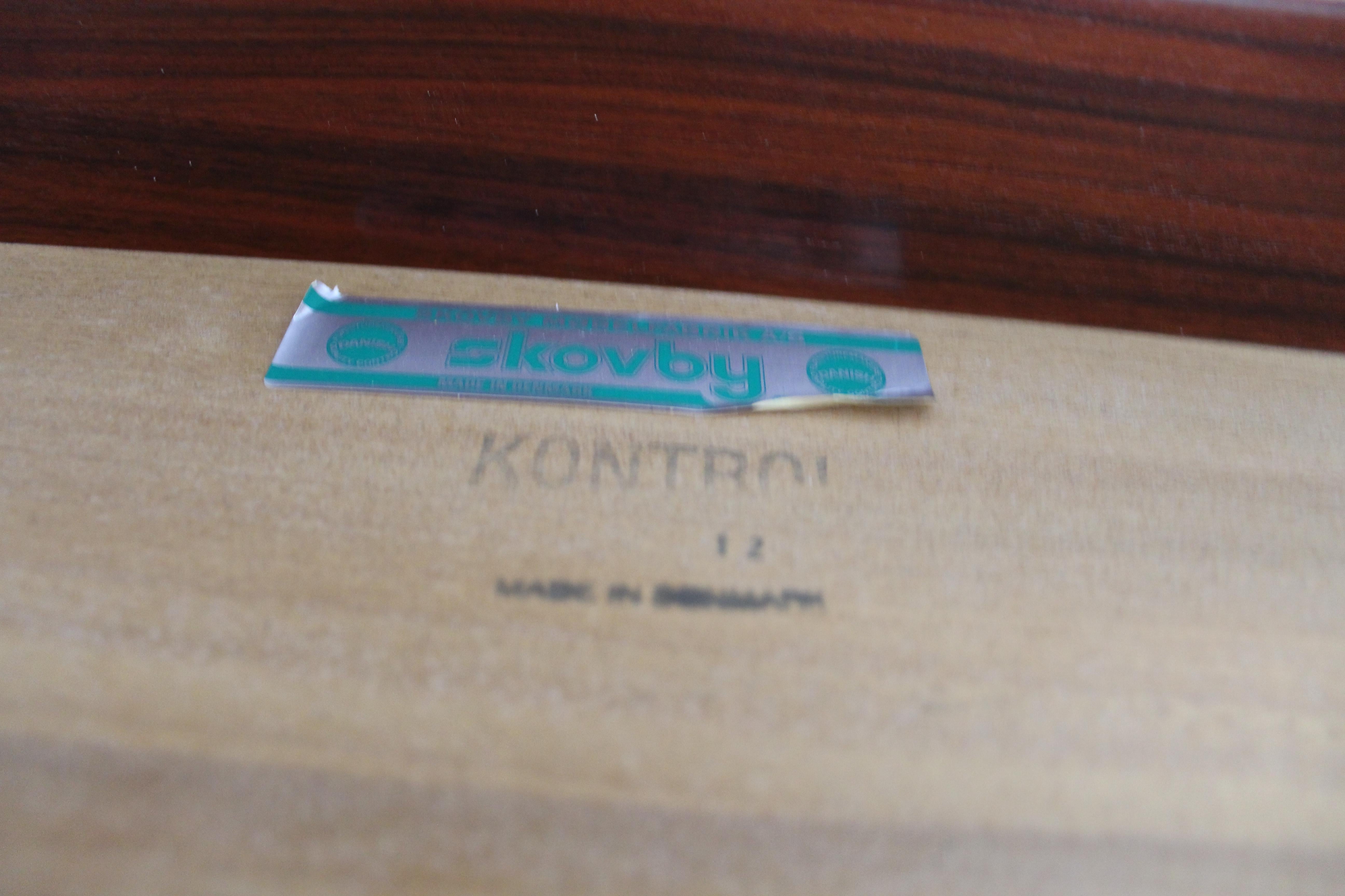 Danish Modern Skovby Rosewood Extendable Surfboard Dining Table 6