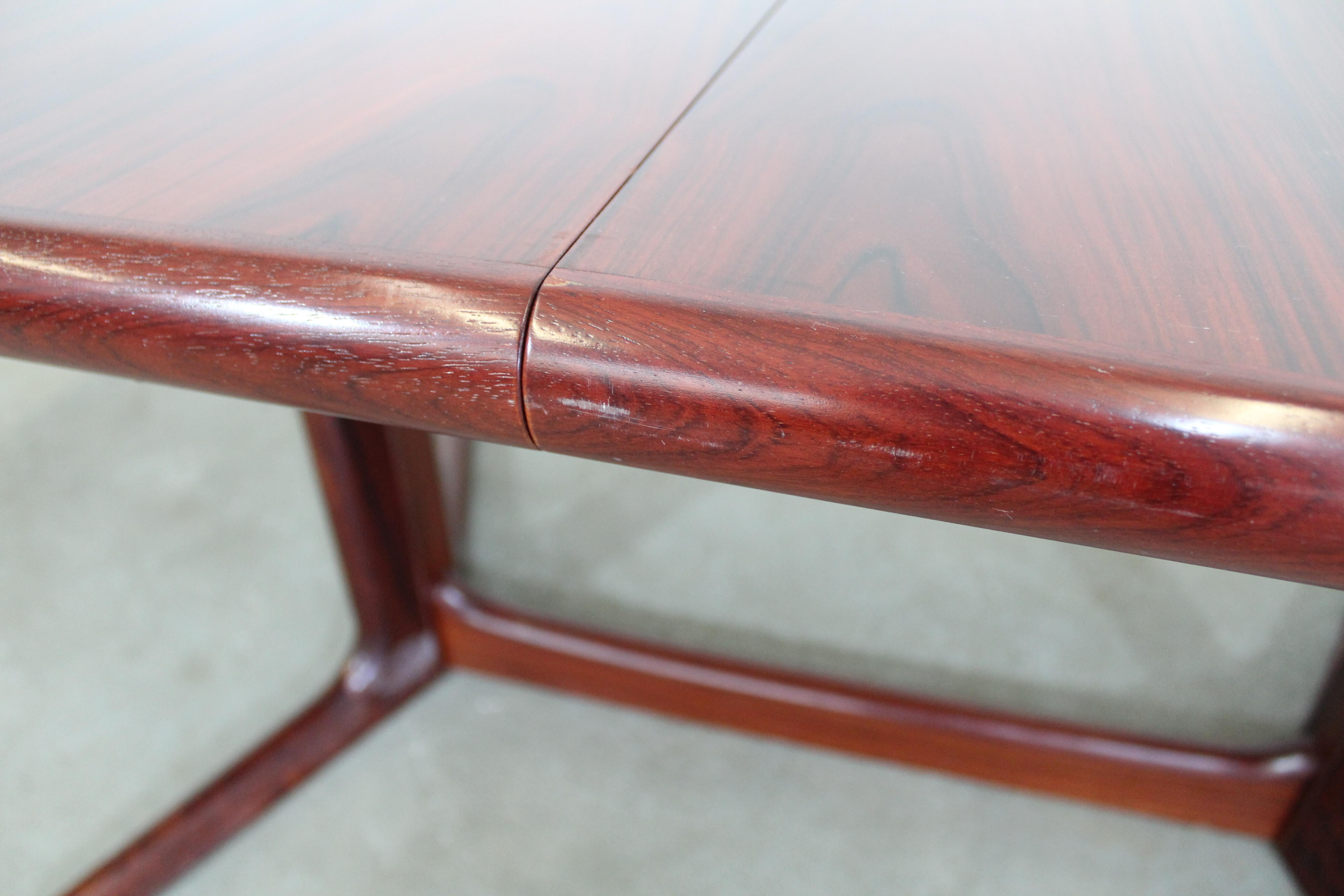 Danish Modern Skovby Rosewood Extendable Surfboard Dining Table 1