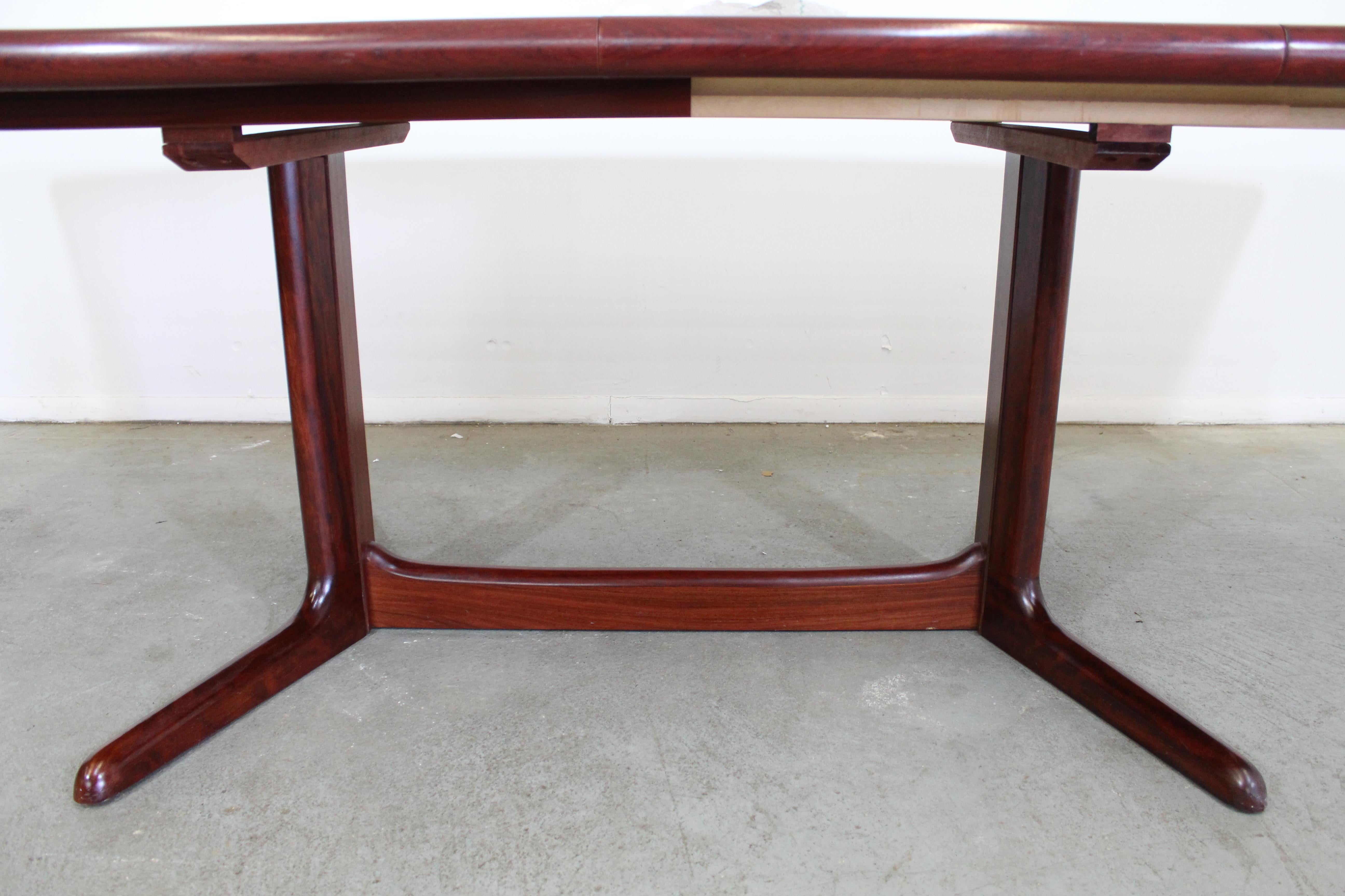 Danish Modern Skovby Rosewood Extendable Surfboard Dining Table 3