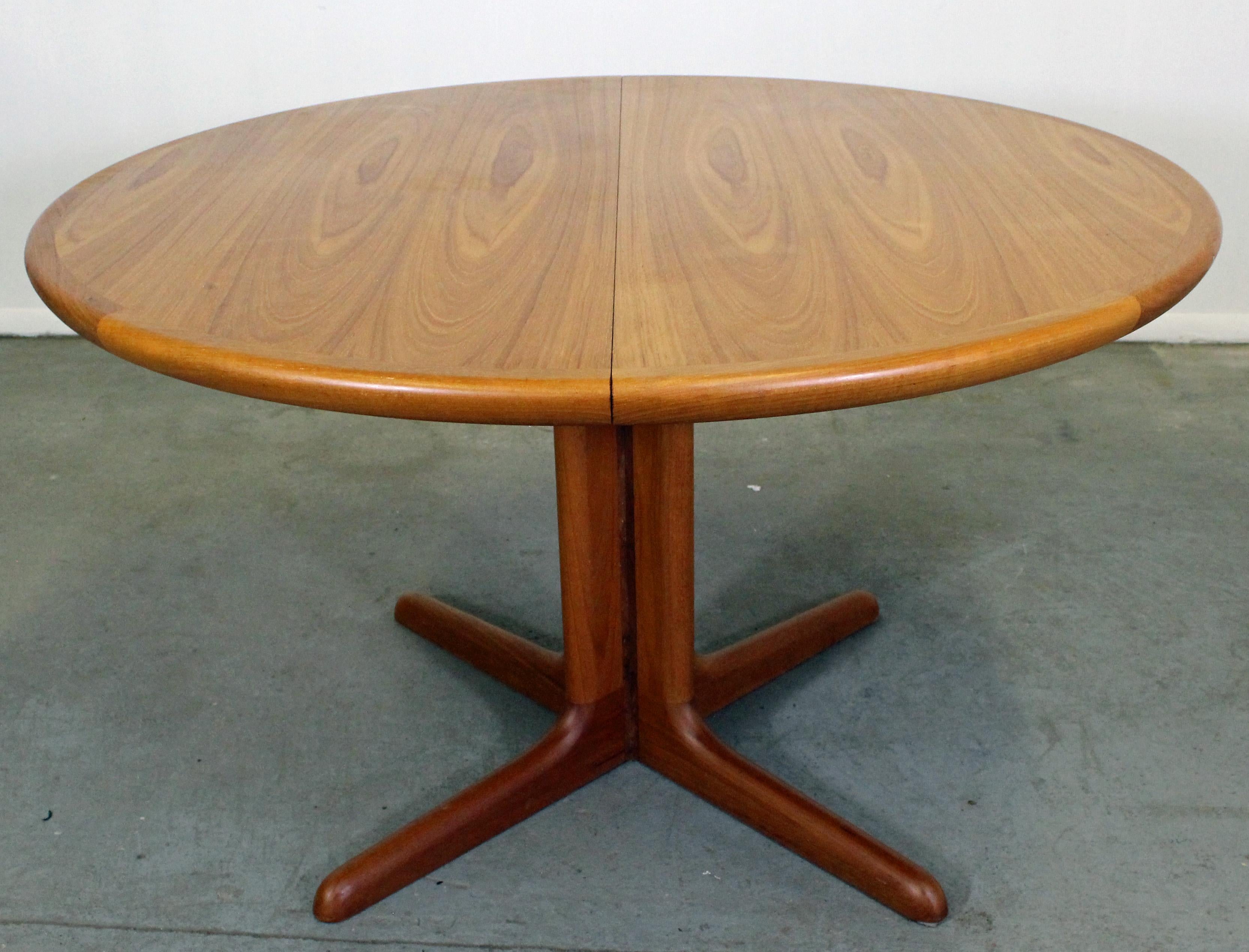 danish round extendable dining table