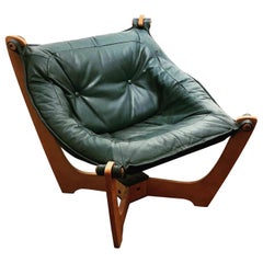 Danish Modern Sling Luna Lounge Chair Low Back