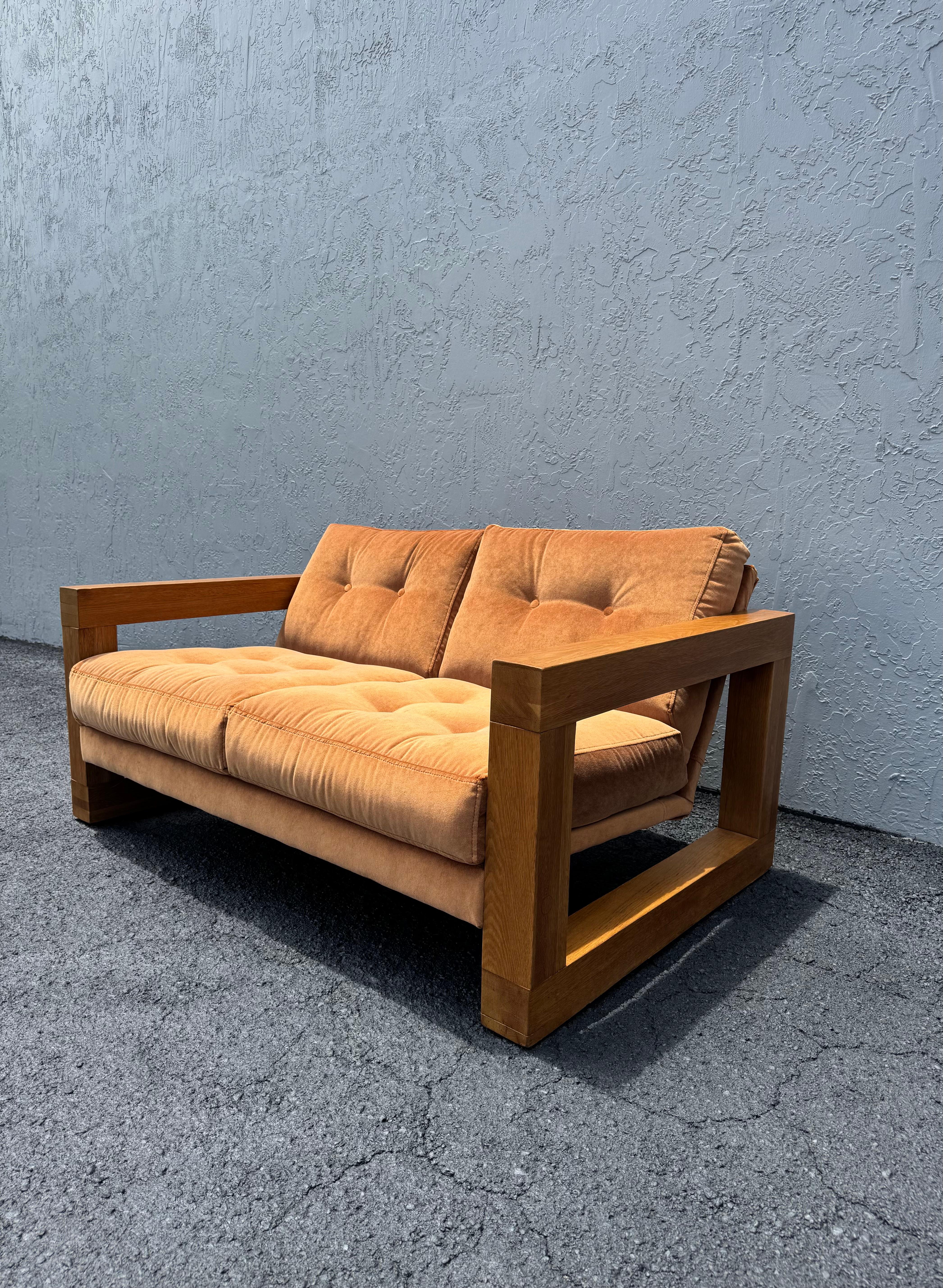 Danish Modern Sling Style Loveseat For Sale 7