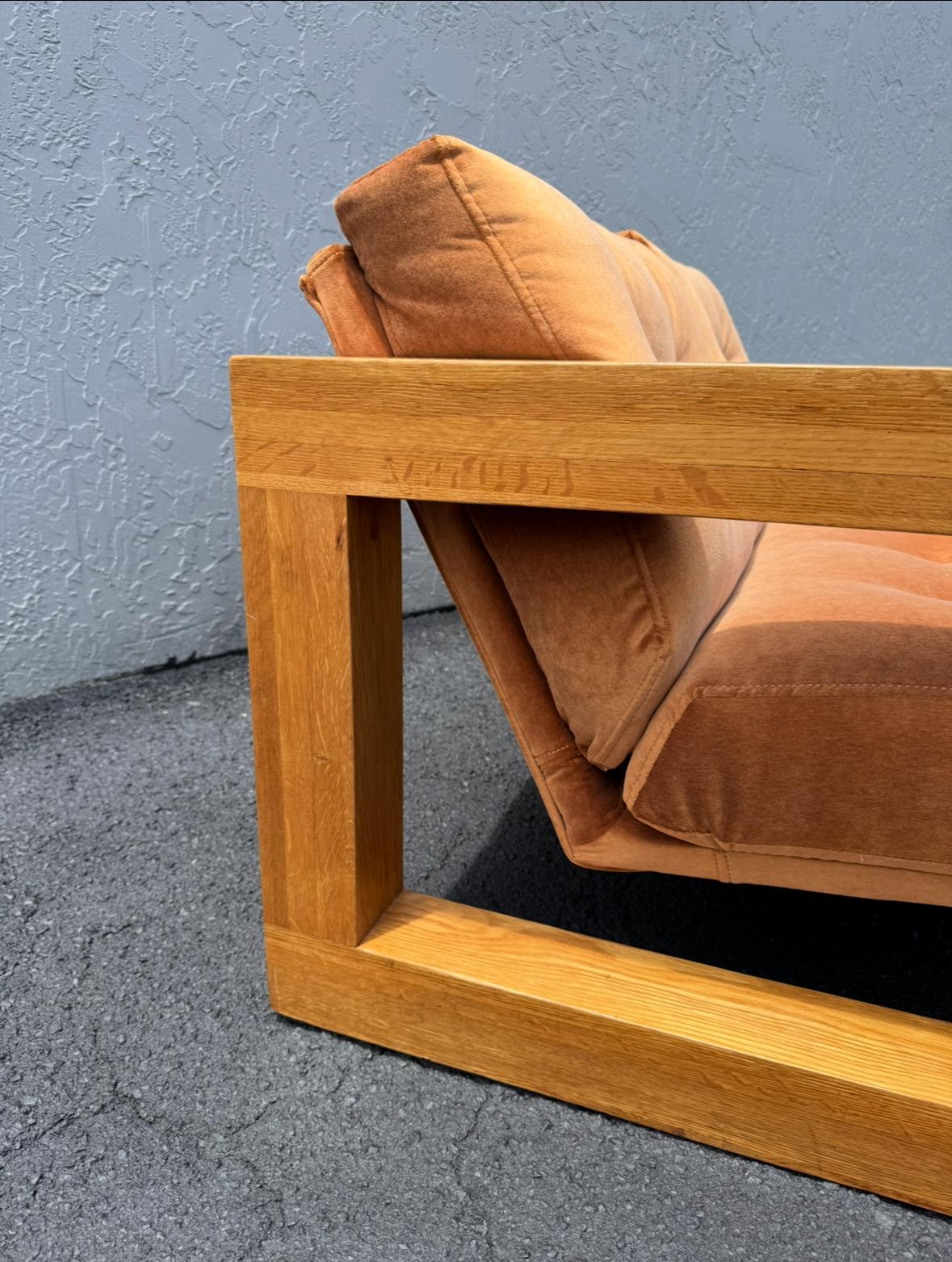 Unknown Danish Modern Sling Style Loveseat For Sale