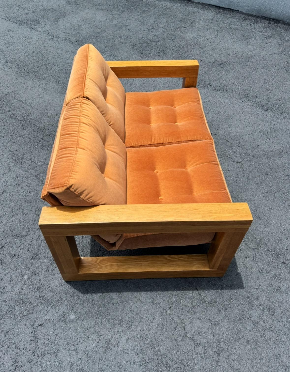Danish Modern Sling Style Loveseat In Excellent Condition For Sale In Miami, FL