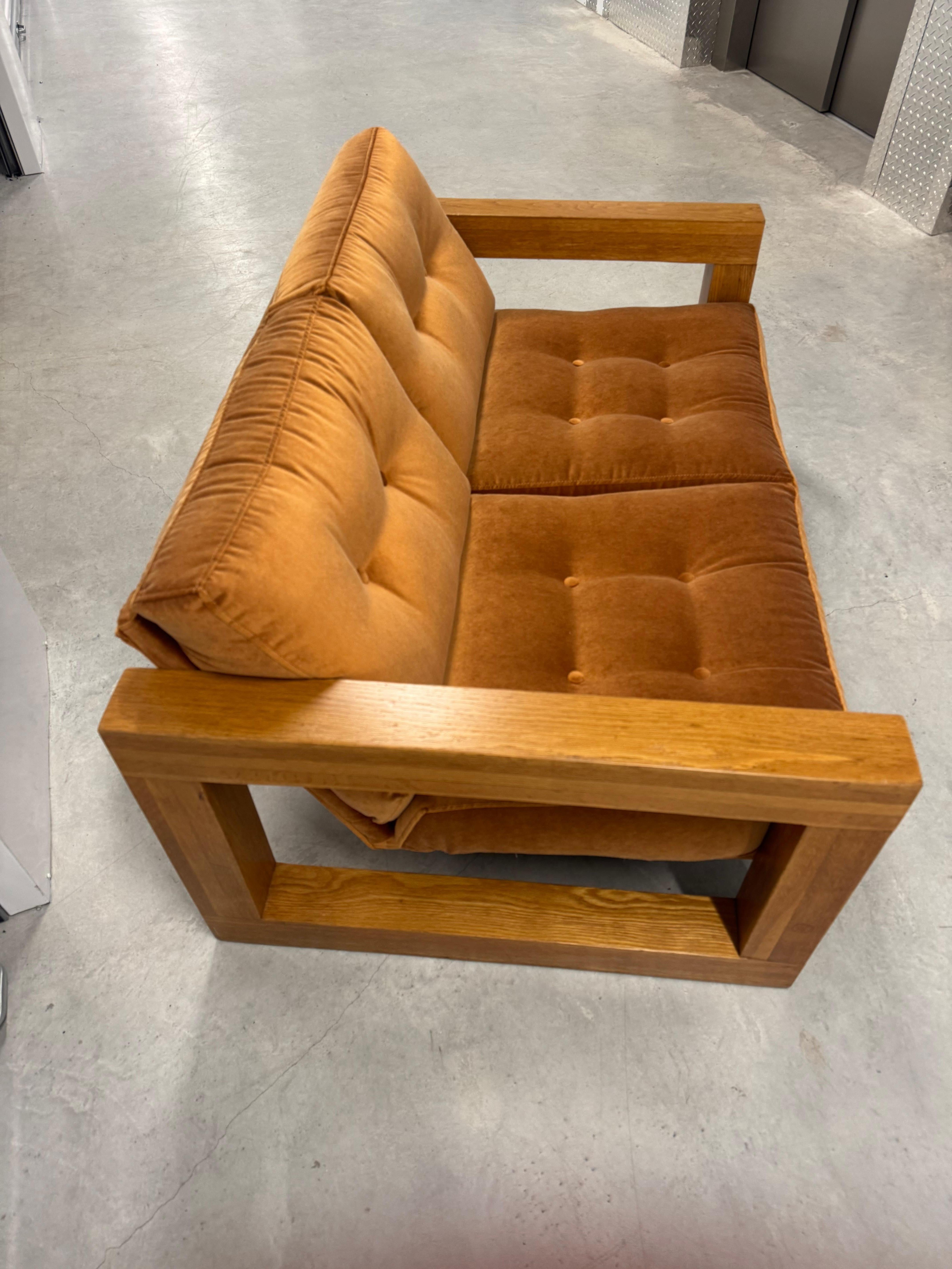 Danish Modern Sling Style Loveseat For Sale 2