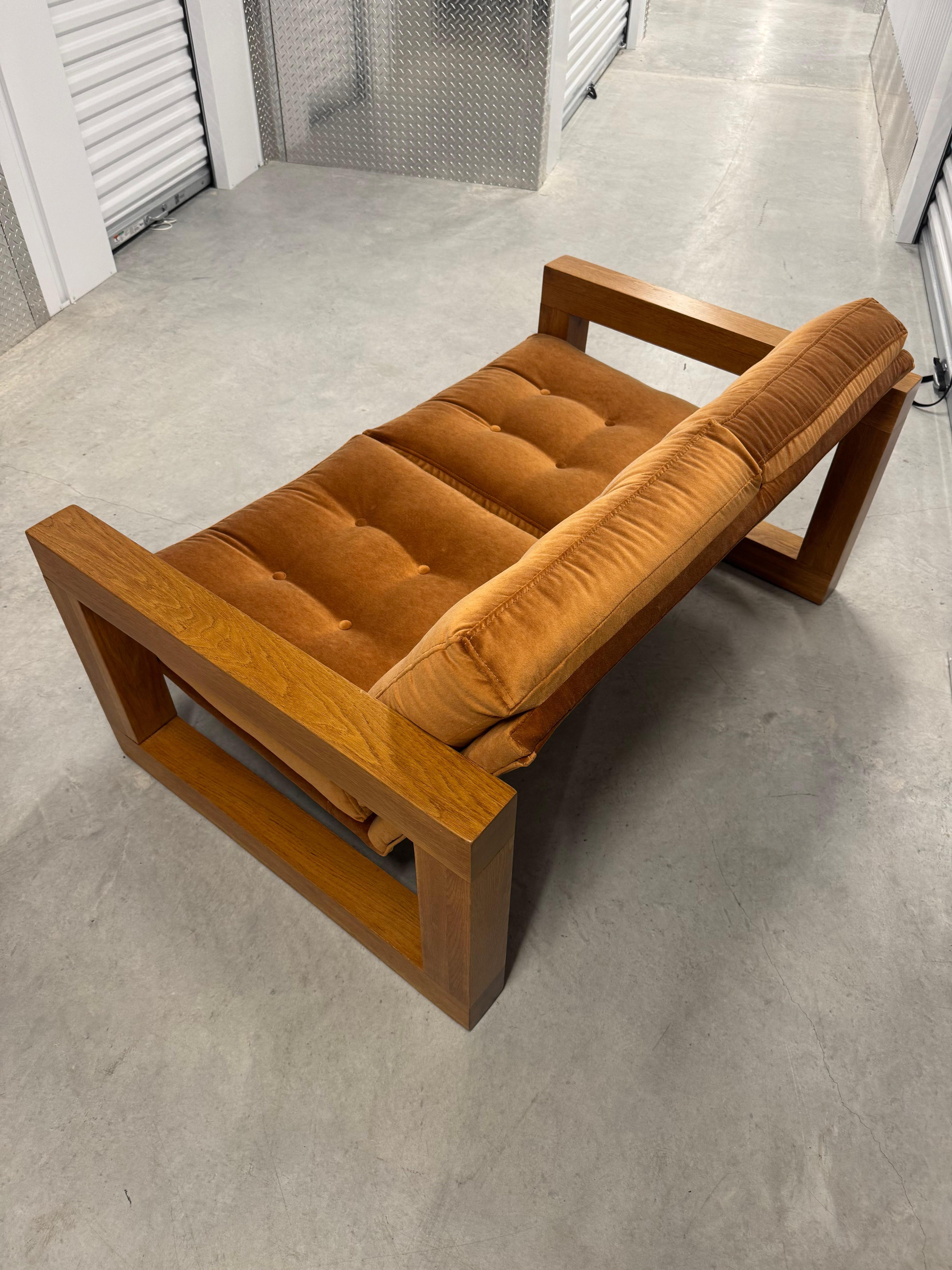 Danish Modern Sling Style Loveseat For Sale 3