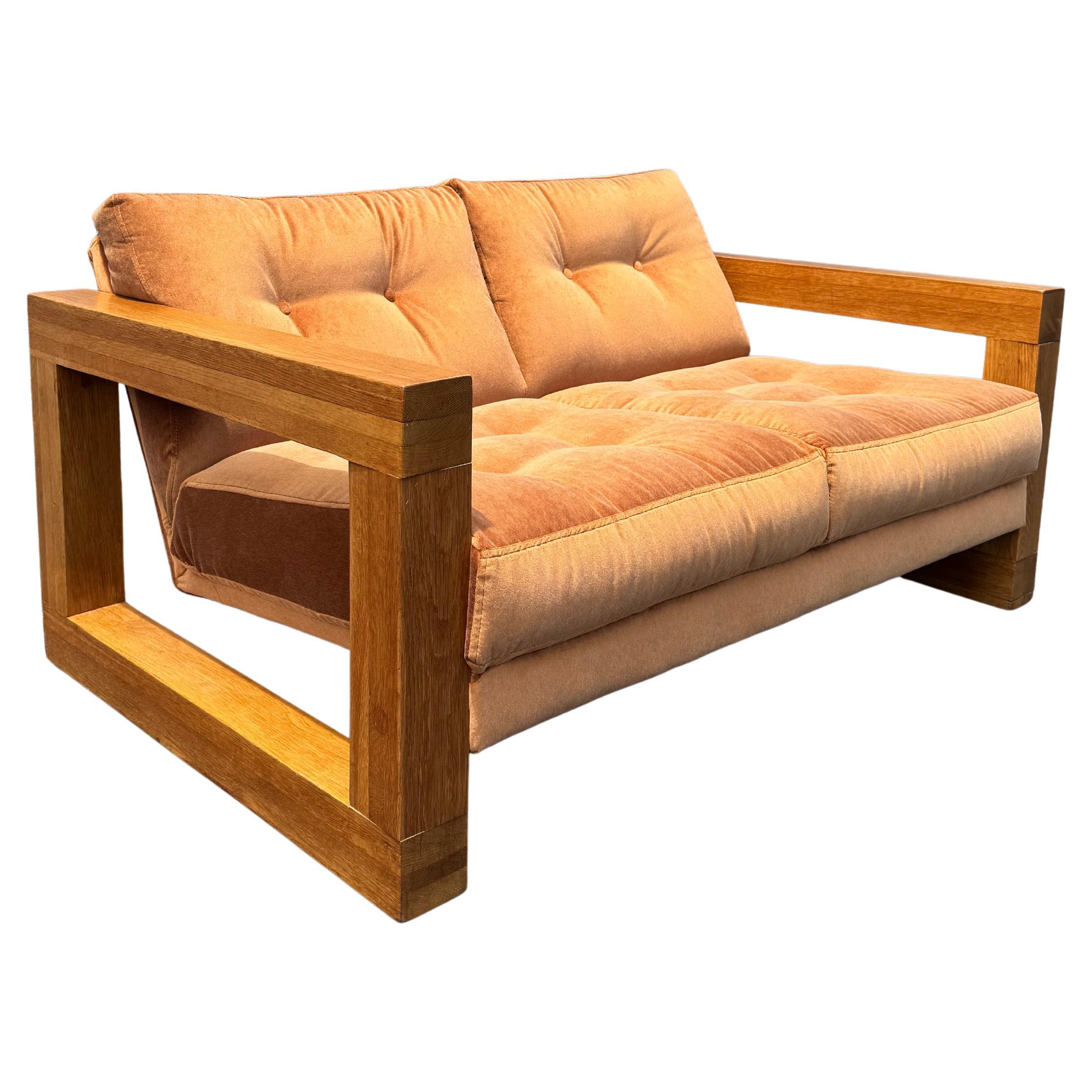 Danish Modern Sling Style Loveseat For Sale