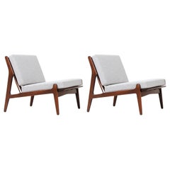 Danish Modern Slipper Chairs by Ib Kofod-Larsen for Selig
