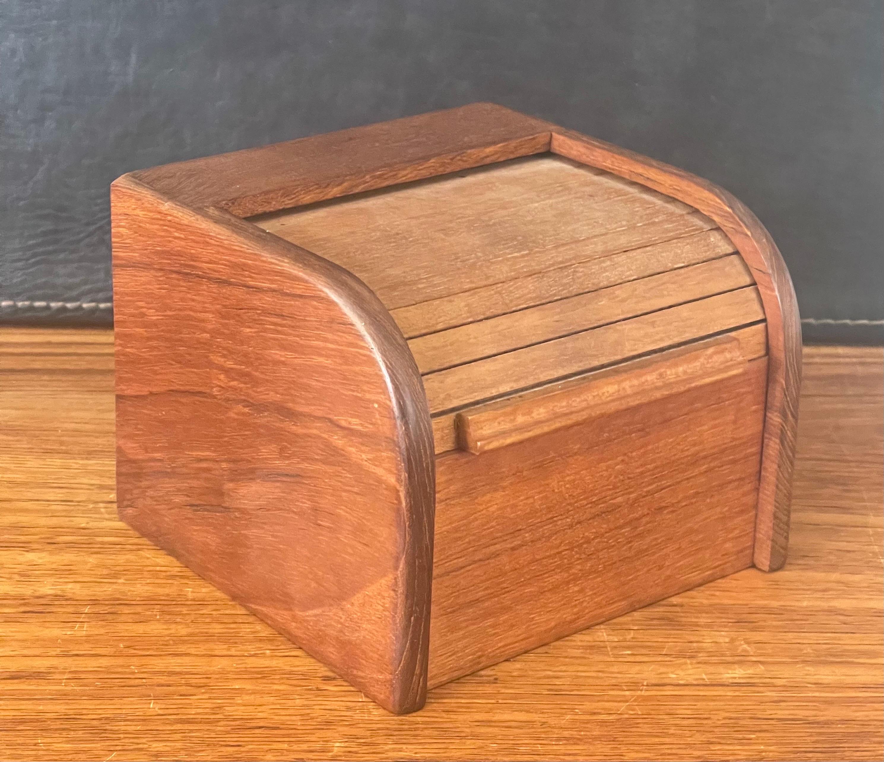 Scandinavian Modern Danish Modern Small Tambour Teak Box