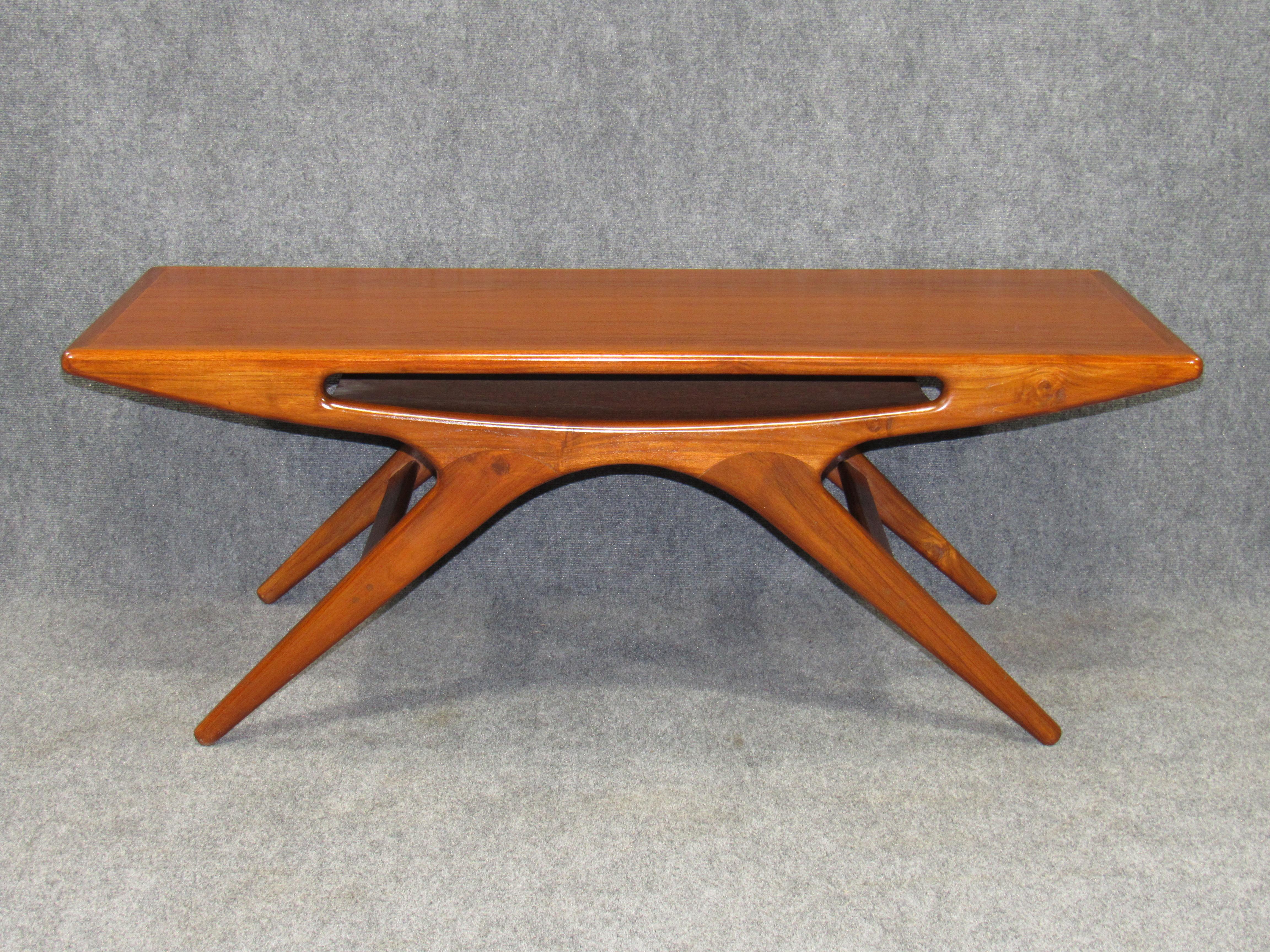 Mid-Century Modern Danish Modern Smile Coffee Table in Teak by Johannes Andersen for CFC Silkeborg