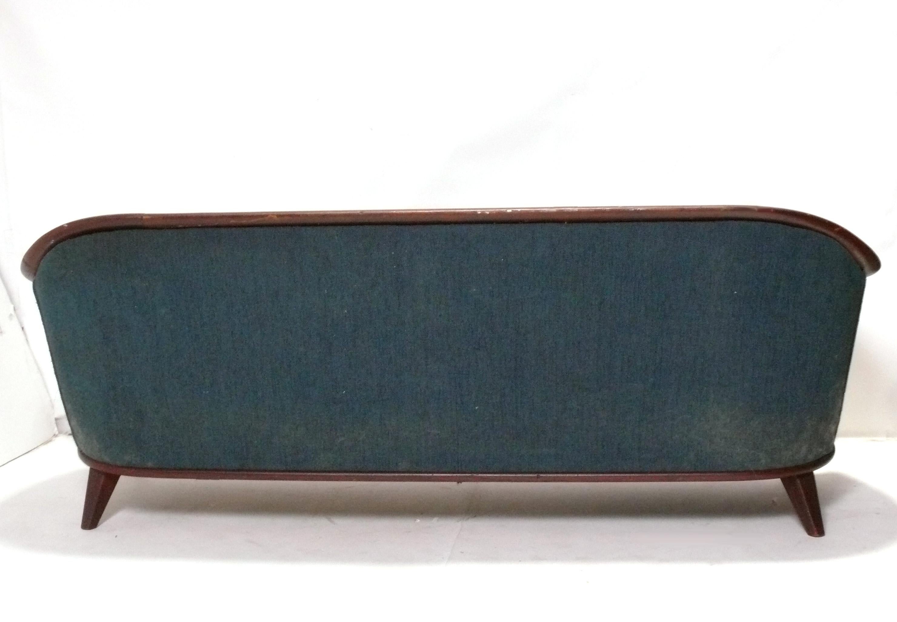 Danish Modern Sofa by Bertil Fridhagen Refinished & Reupholstered In Your Fabric In Good Condition For Sale In Atlanta, GA
