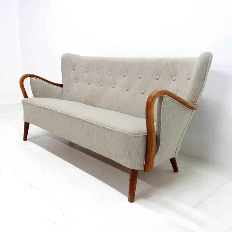 Stained Danish Modern Sofa by DUX, 1940 For Sale