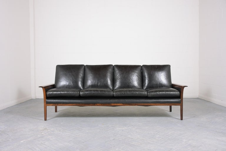 Stained Danish Modern Sofa by Illum Wikkelsø For Sale