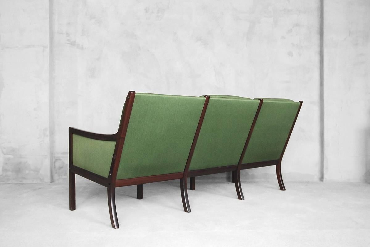 Danish Modern Sofa by Ole Wanscher for Poul Jeppesen Møbelfabrik, 1950s In Good Condition For Sale In Warsaw, PL