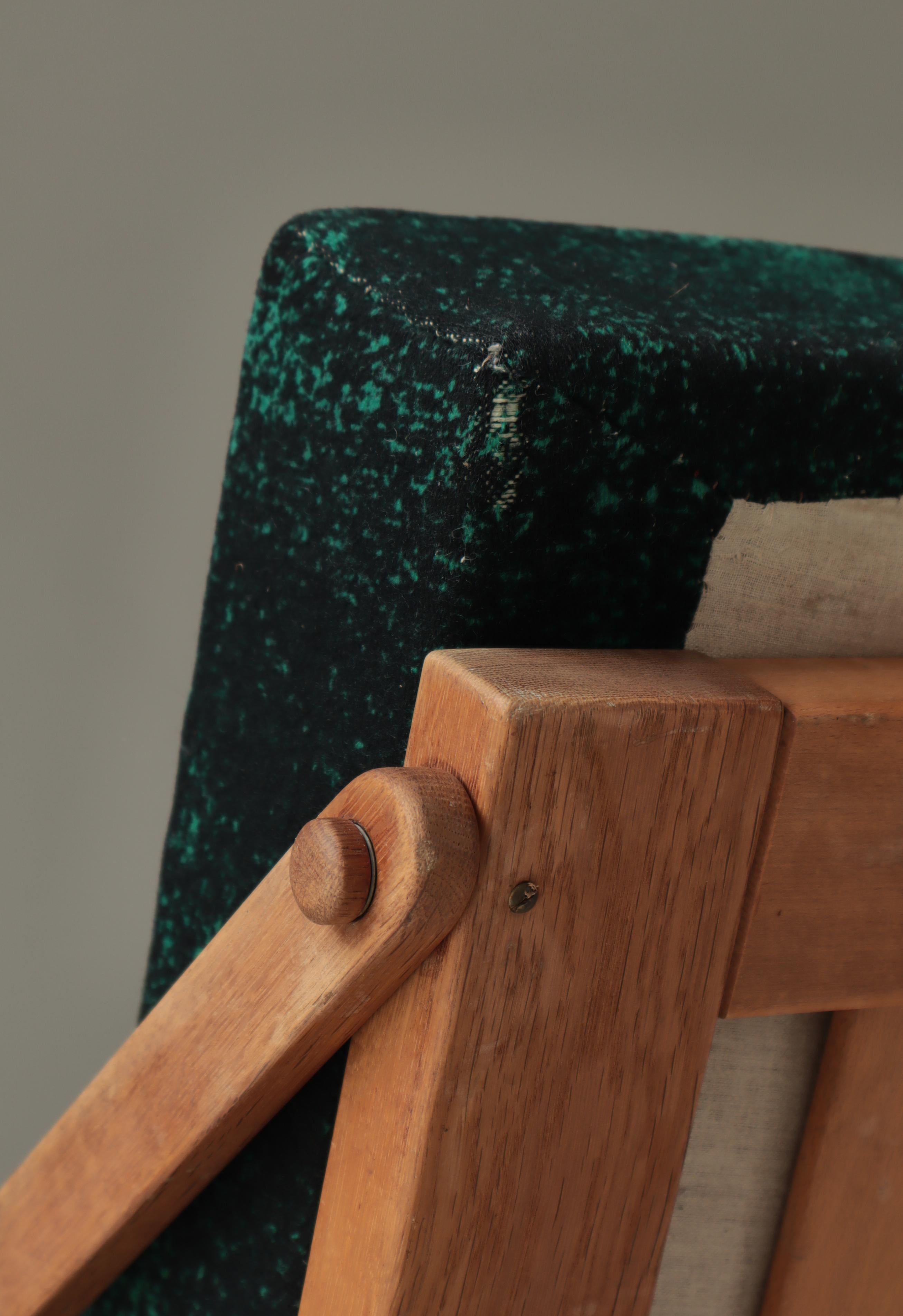 Sofá-cama moderno danés en madera de roble, Poul Volther para Frem Møbelfabrik, años 50 en venta 6