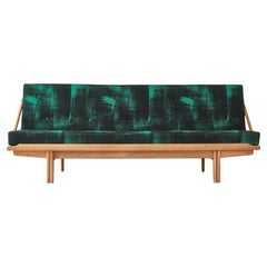 Divano/letto moderno danese in legno di quercia, Poul Volther per Frem Møbelfabrik, anni '50
