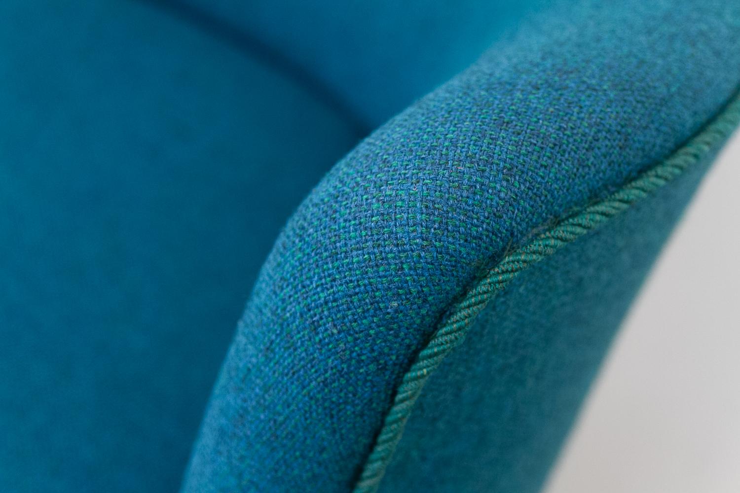 Sofá moderno danés en azul turquesa, años 50. en Bueno estado para la venta en Asaa, DK