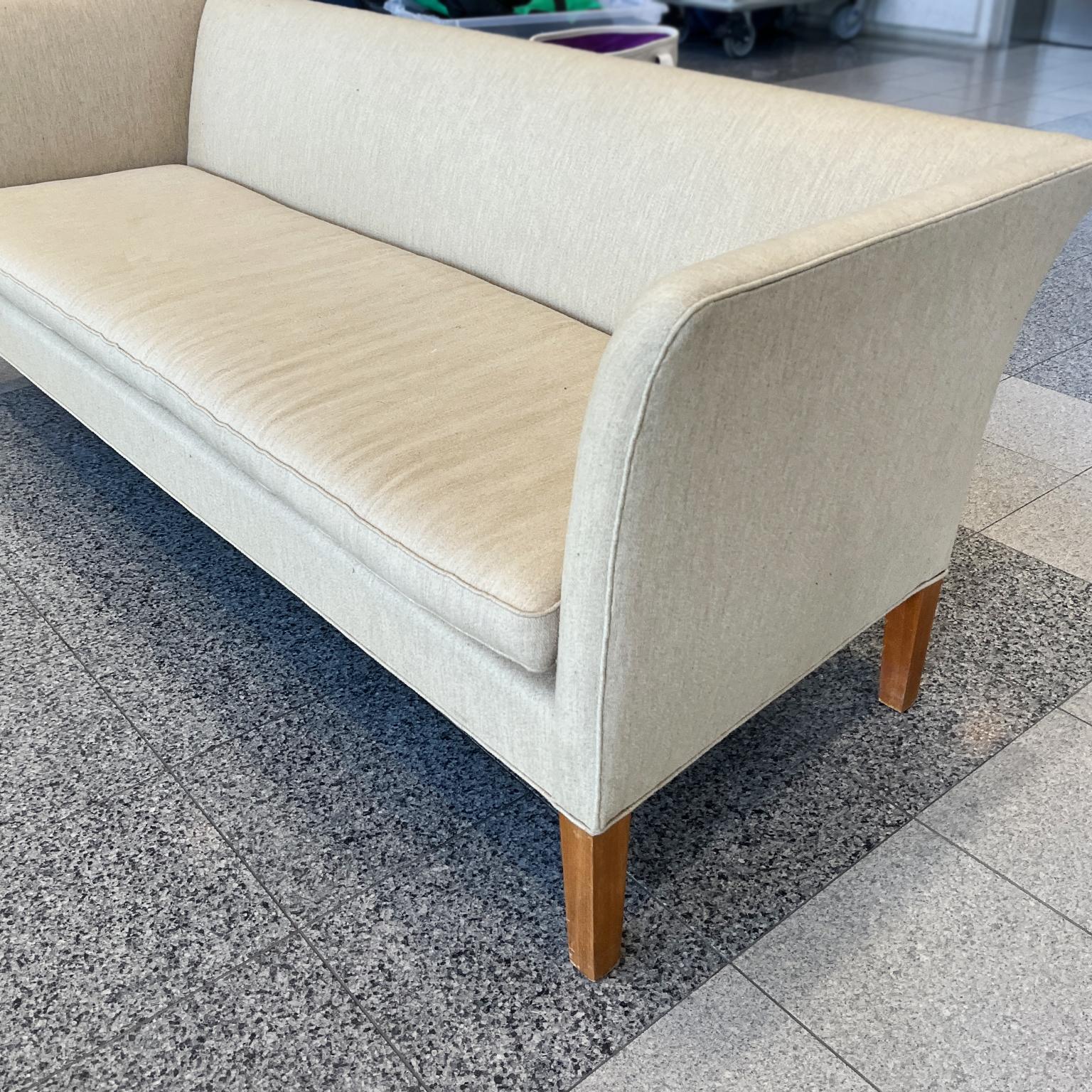 Wool Danish Modern Sofa in the Style of Frits Henningsen For Sale