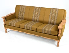 Danish Modern Sofa in White Oak, Attributed to Henning Kjærnulf