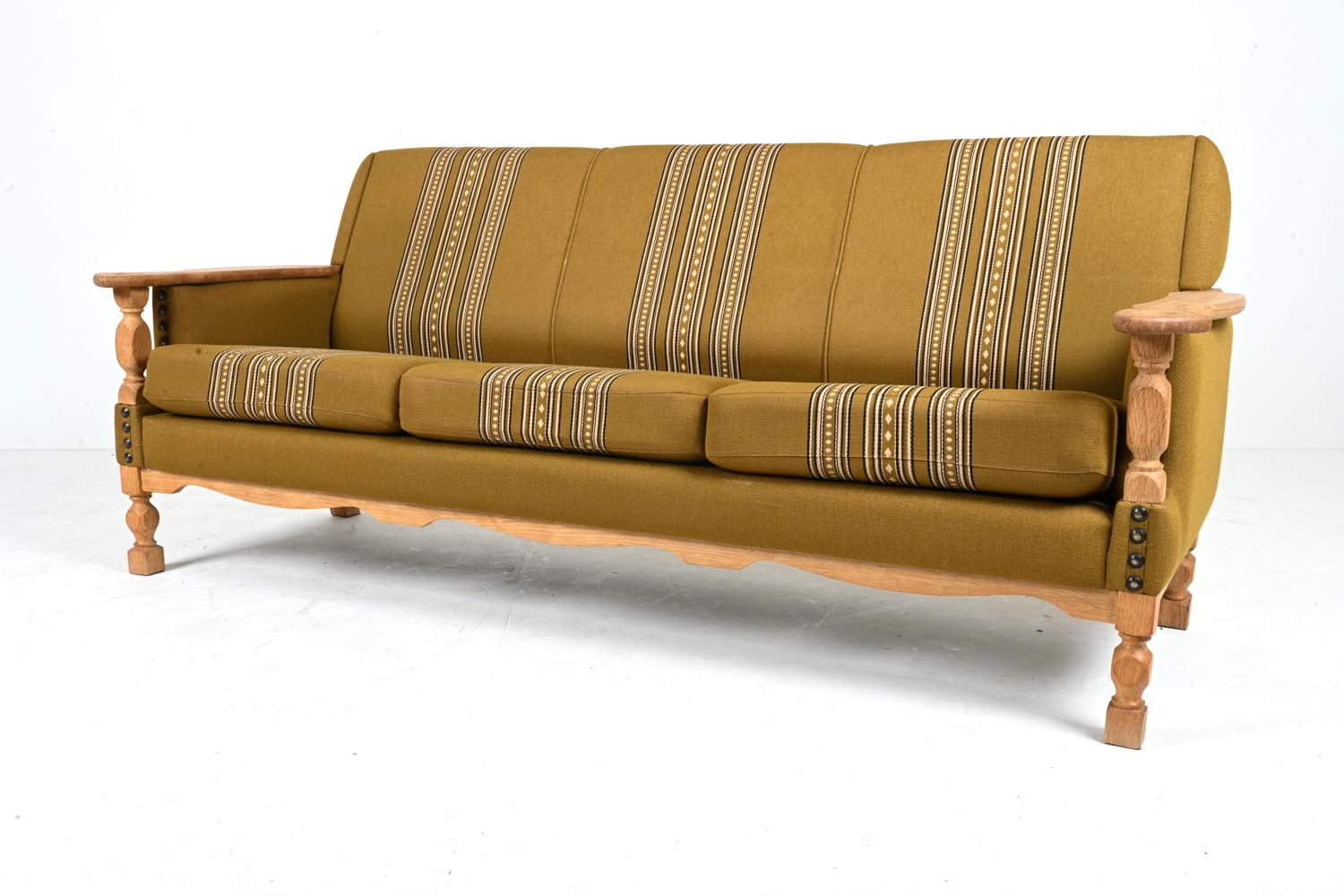 Scandinavian Modern Danish Modern Sofa in White Oak, Attributed to Henning Kjærnulf For Sale