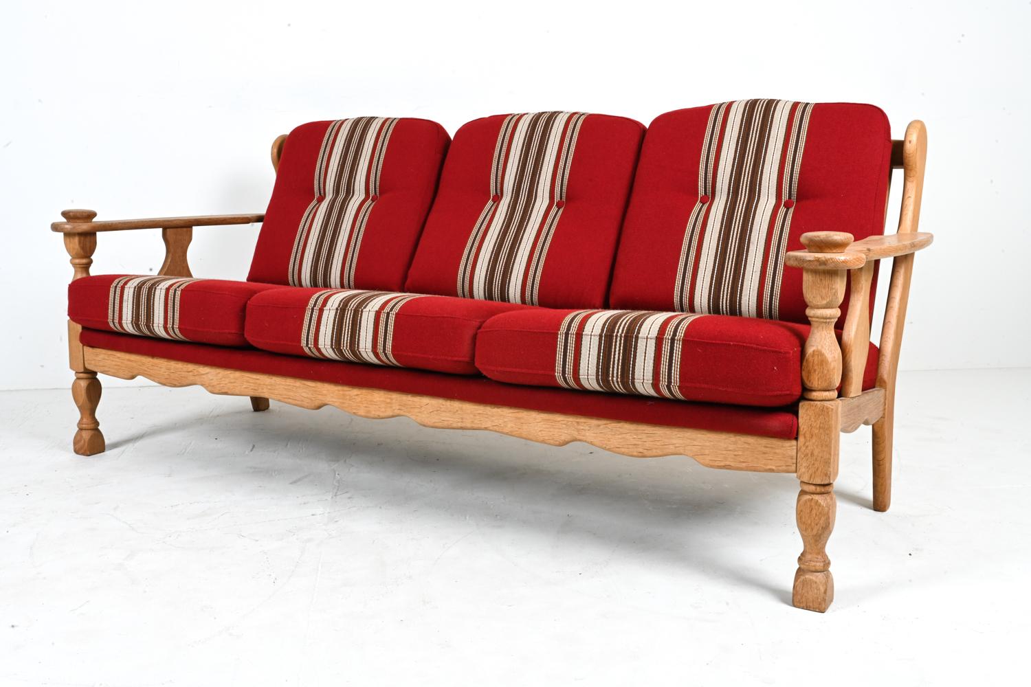Scandinavian Modern Danish Modern Sofa in White Oak, Attributed to Henning Kjærnulf