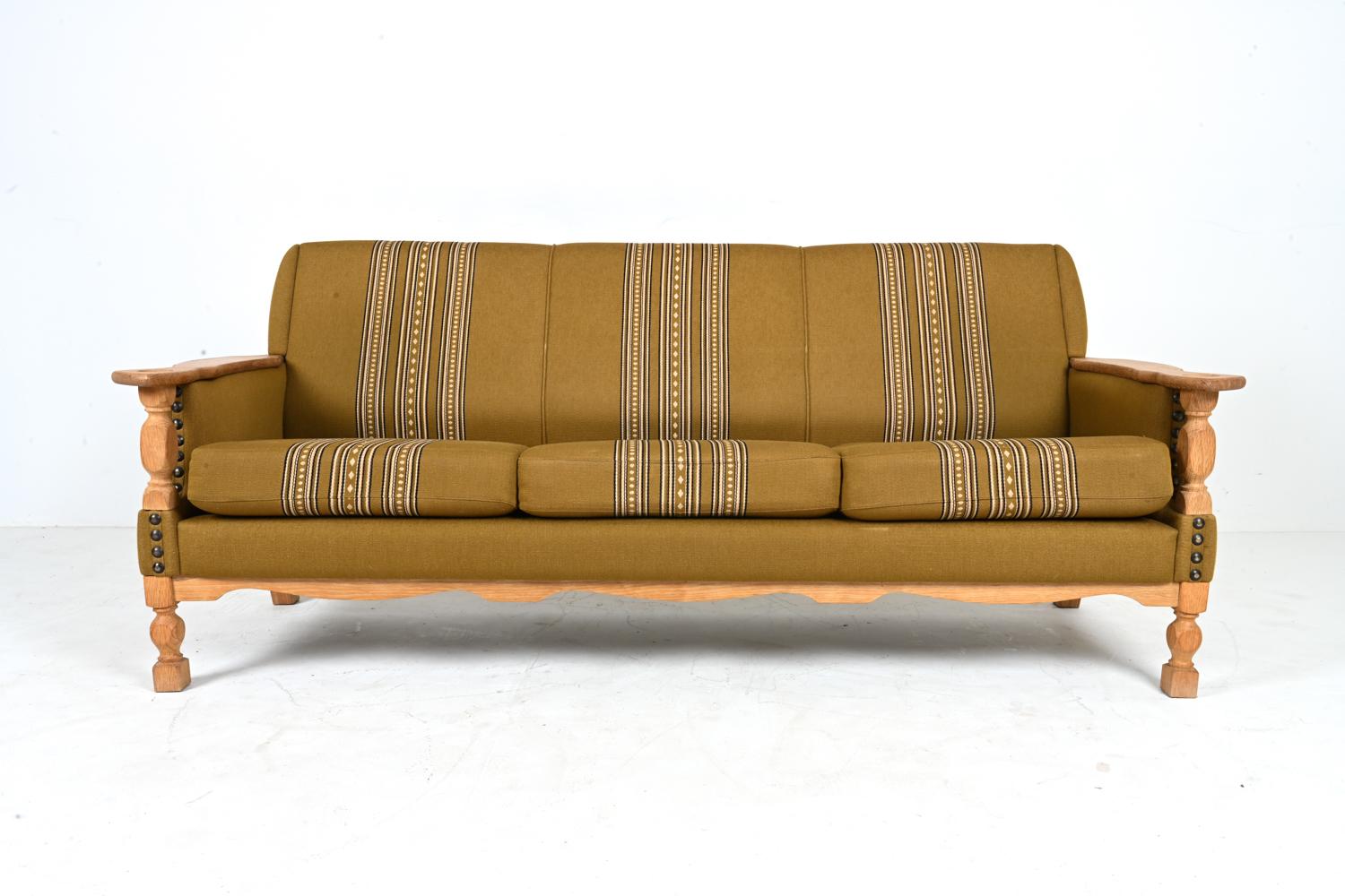 20th Century Danish Modern Sofa in White Oak, Attributed to Henning Kjærnulf For Sale