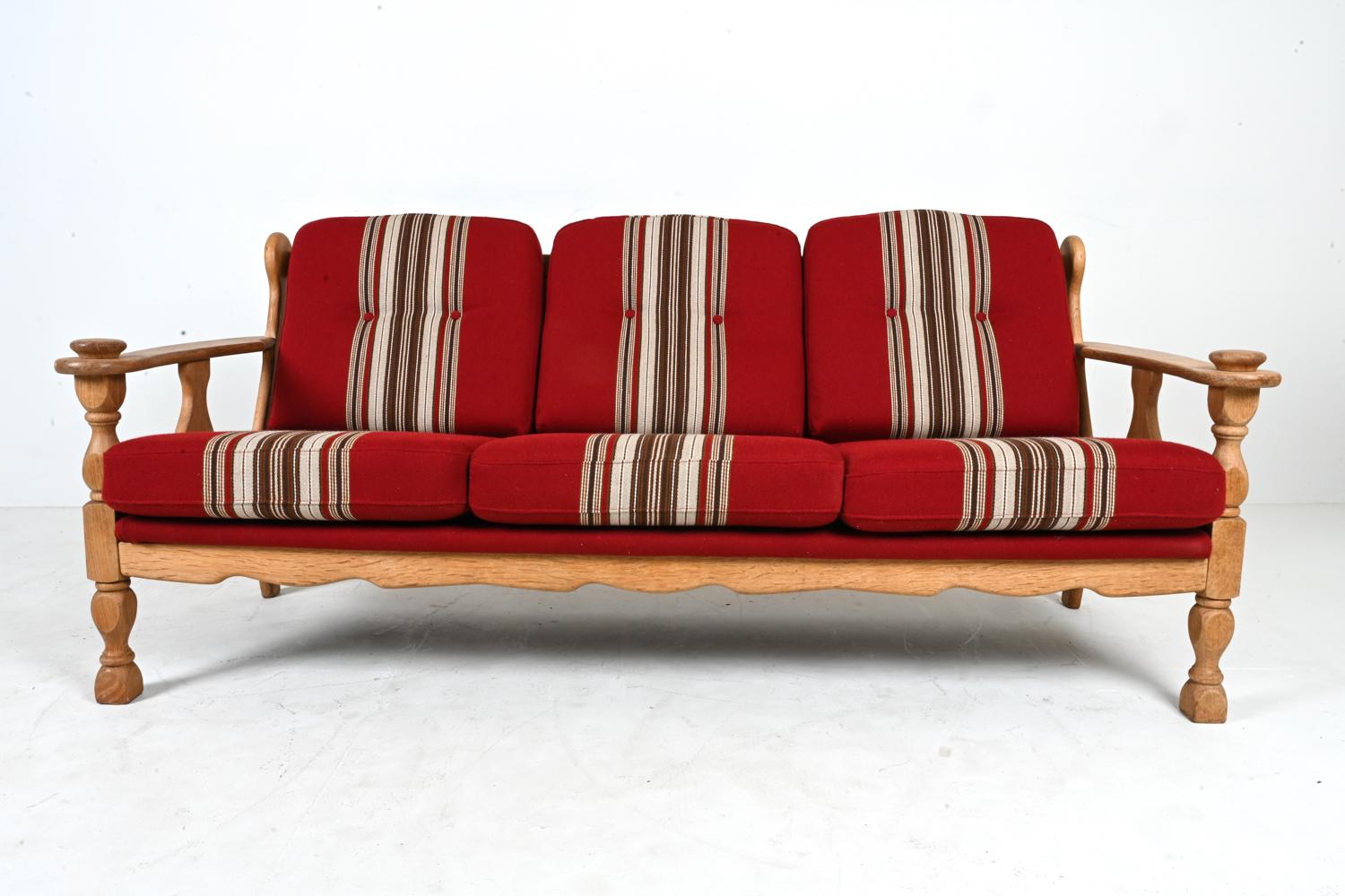20th Century Danish Modern Sofa in White Oak, Attributed to Henning Kjærnulf