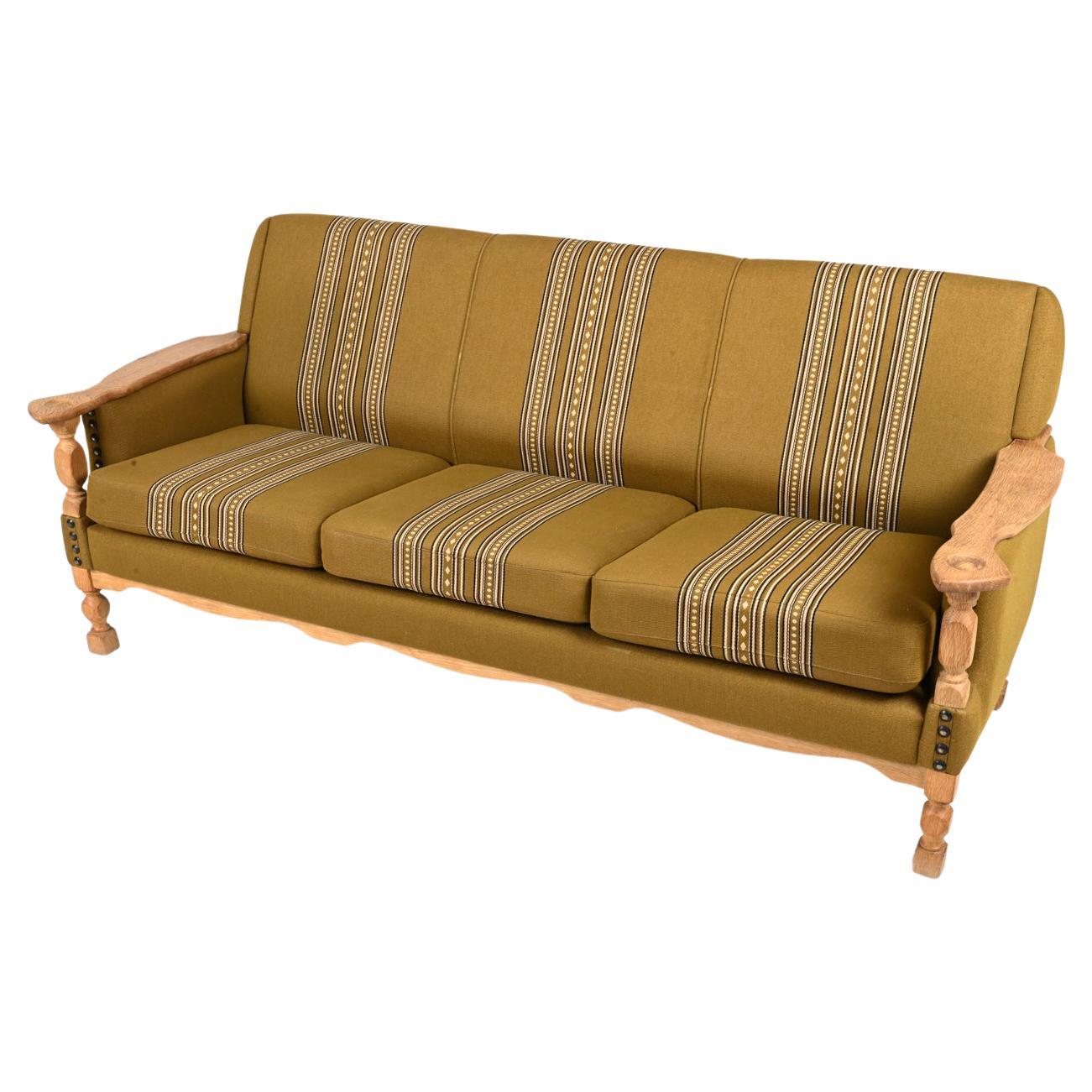 Danish Modern Sofa in White Oak, Attributed to Henning Kjærnulf