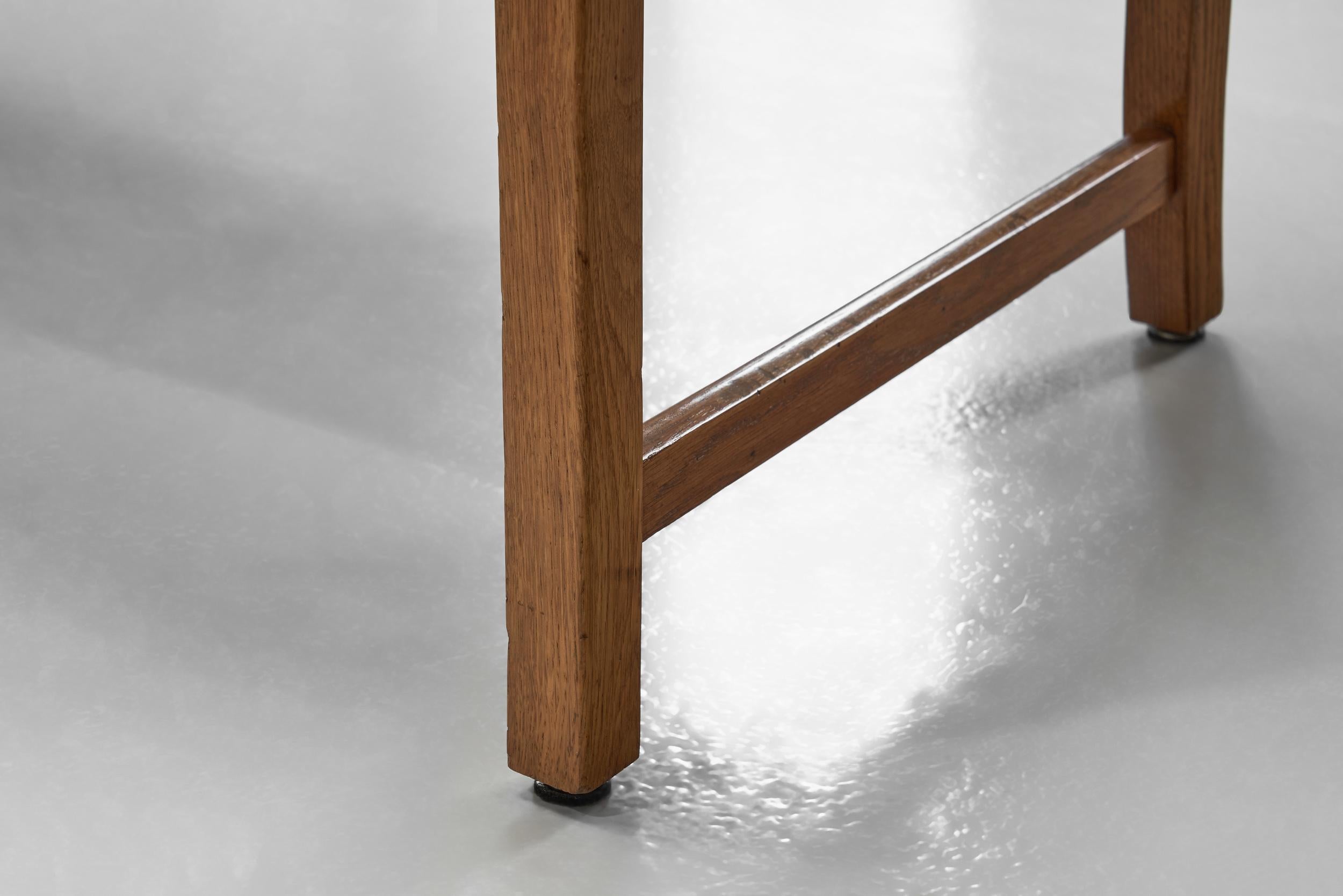 Canapé moderne danois avec revêtement en cuir et cadre en Oak, Danemark, années 1940 en vente 11