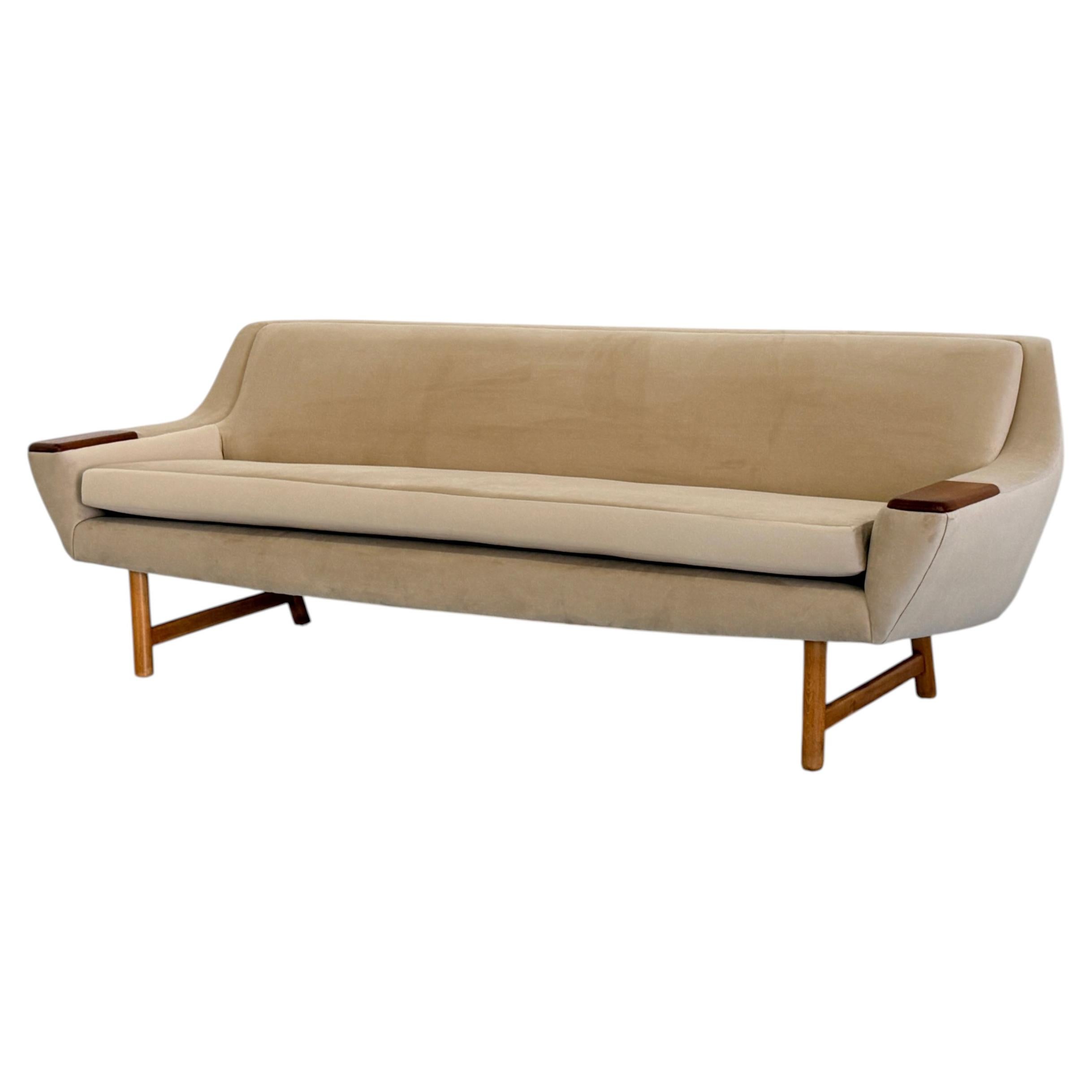 Danish Modern Sofa with Teak Paws, Oak H - Base, 1960's, 2 Configurations