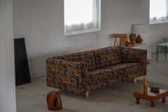 Sofá moderno danés con tapicería estampada vintage de Søren Lund, años 70