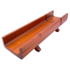 Danish Modern Solid Mahogany Bread Cutter Baguette