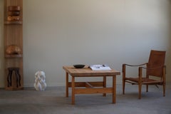 Danish Modern Solid Pine Sofa / Side Table, Made in 1960s