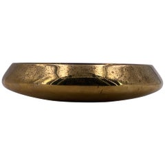 Danish Modern Solid Polished Brass Bowl Catch it All
