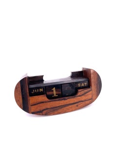Danish Modern Solid Rosewood Perpetual Desk Calendar