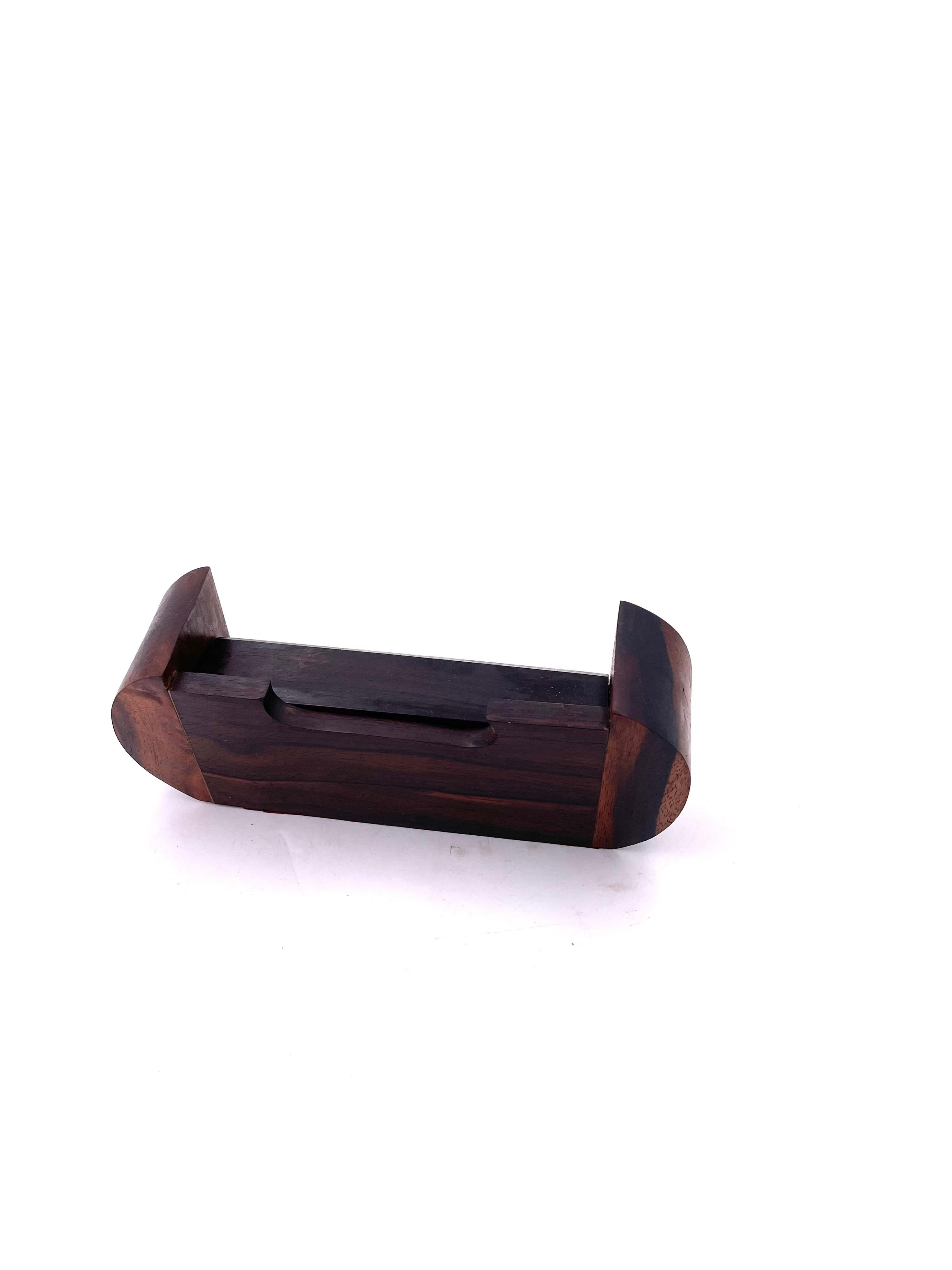 North American Danish Modern Solid Rosewood Perpetual Desk Calendar For Sale