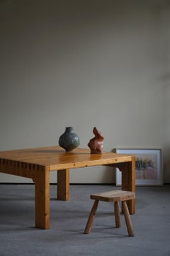 Danish Modern Solid Square Pine Coffee Table, Made in 1970s