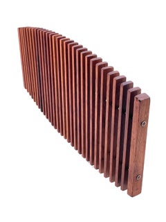 Danish Modern Solid Teak & Aluminum Rods Trivet Hot Plate