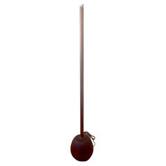 Danish Modern Solid Teak Bulbous Sculptural Base Floor Lamp