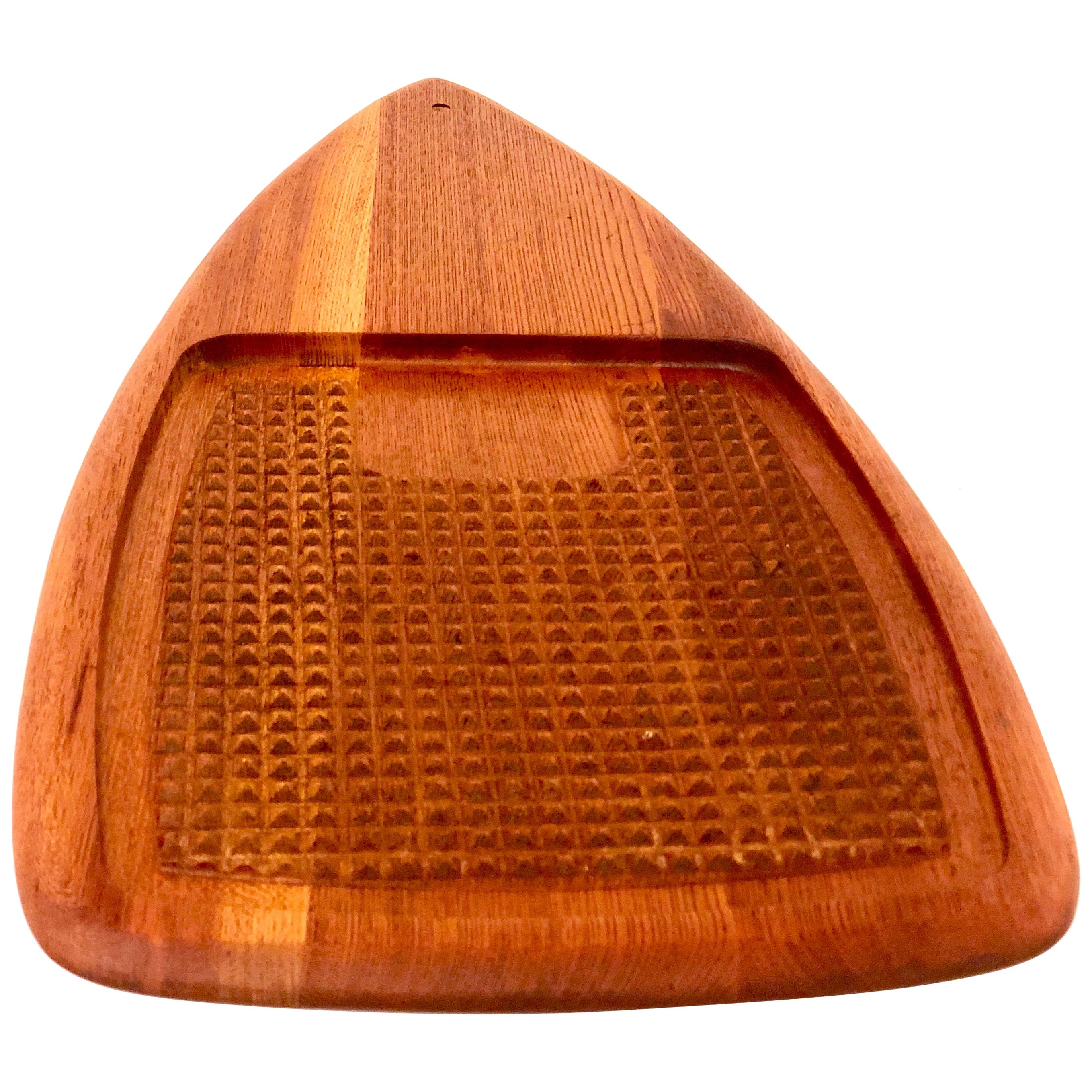 Danish Modern Solid Teak Butcher Block Cutting Board