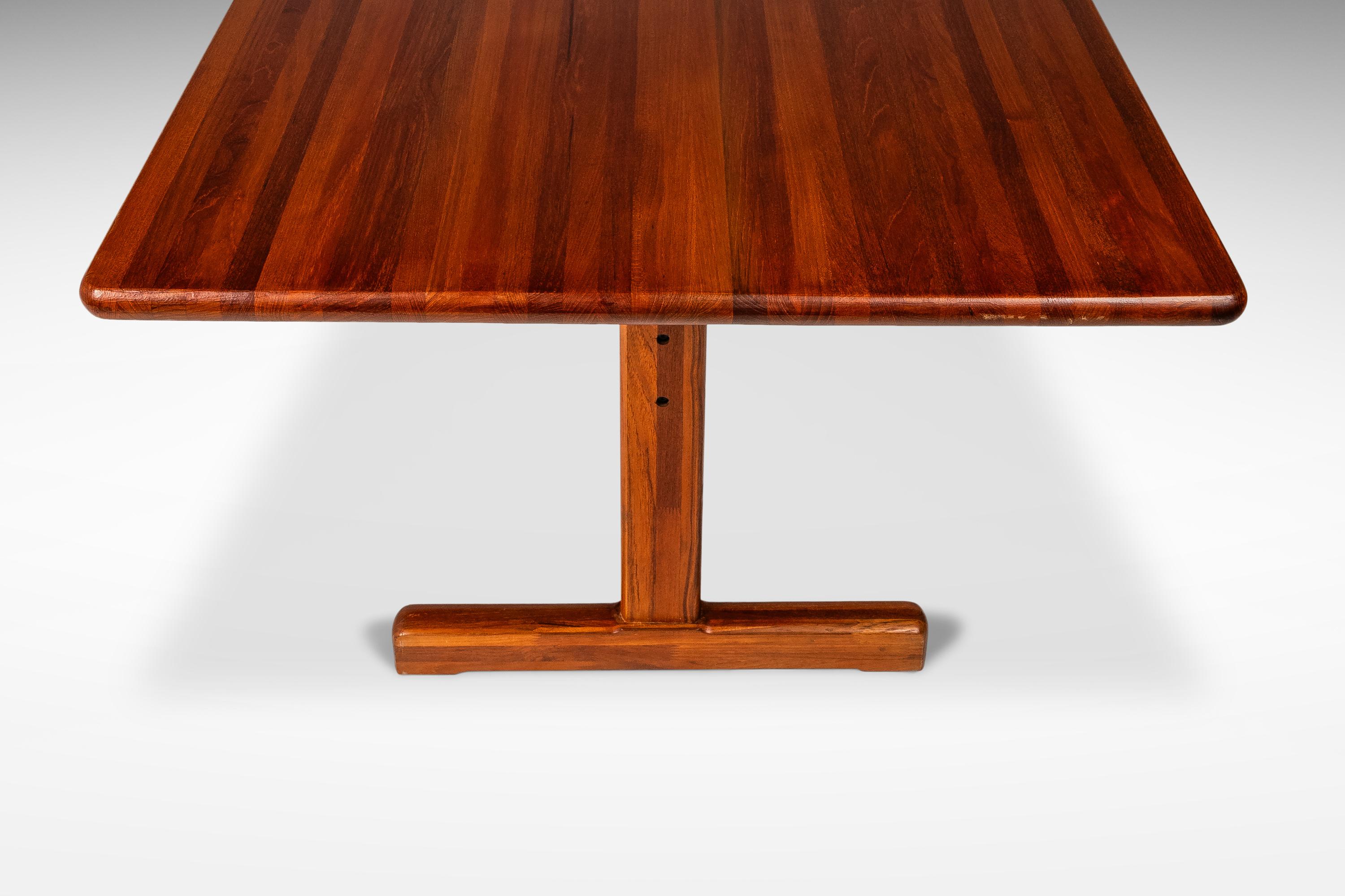 Danish Modern Solid Teak Butcherblock Dining Table / Desk / Workbench, c. 1970s 13
